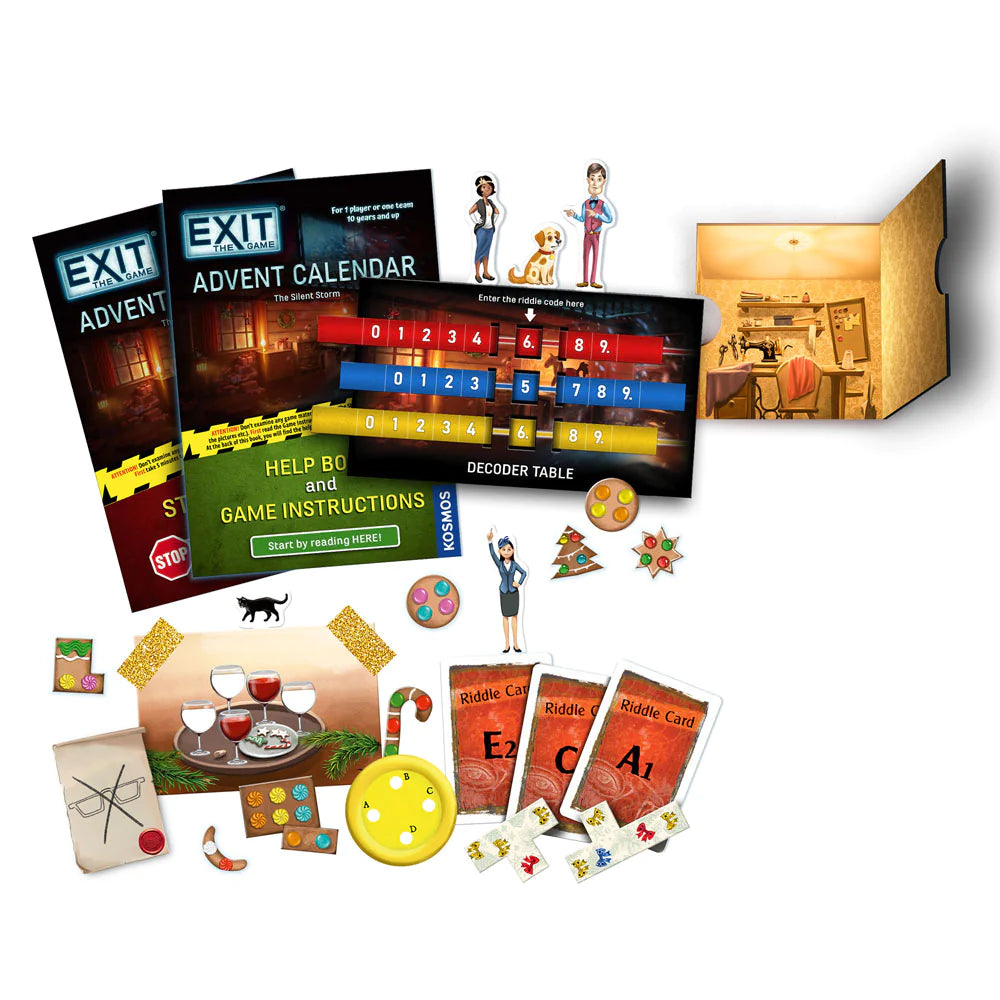 Exit Advent Calendar: The Silent Storm - Escape Room Puzzle Game for Adults & Teens | Perfect for Holiday Parties & Family Game Nights