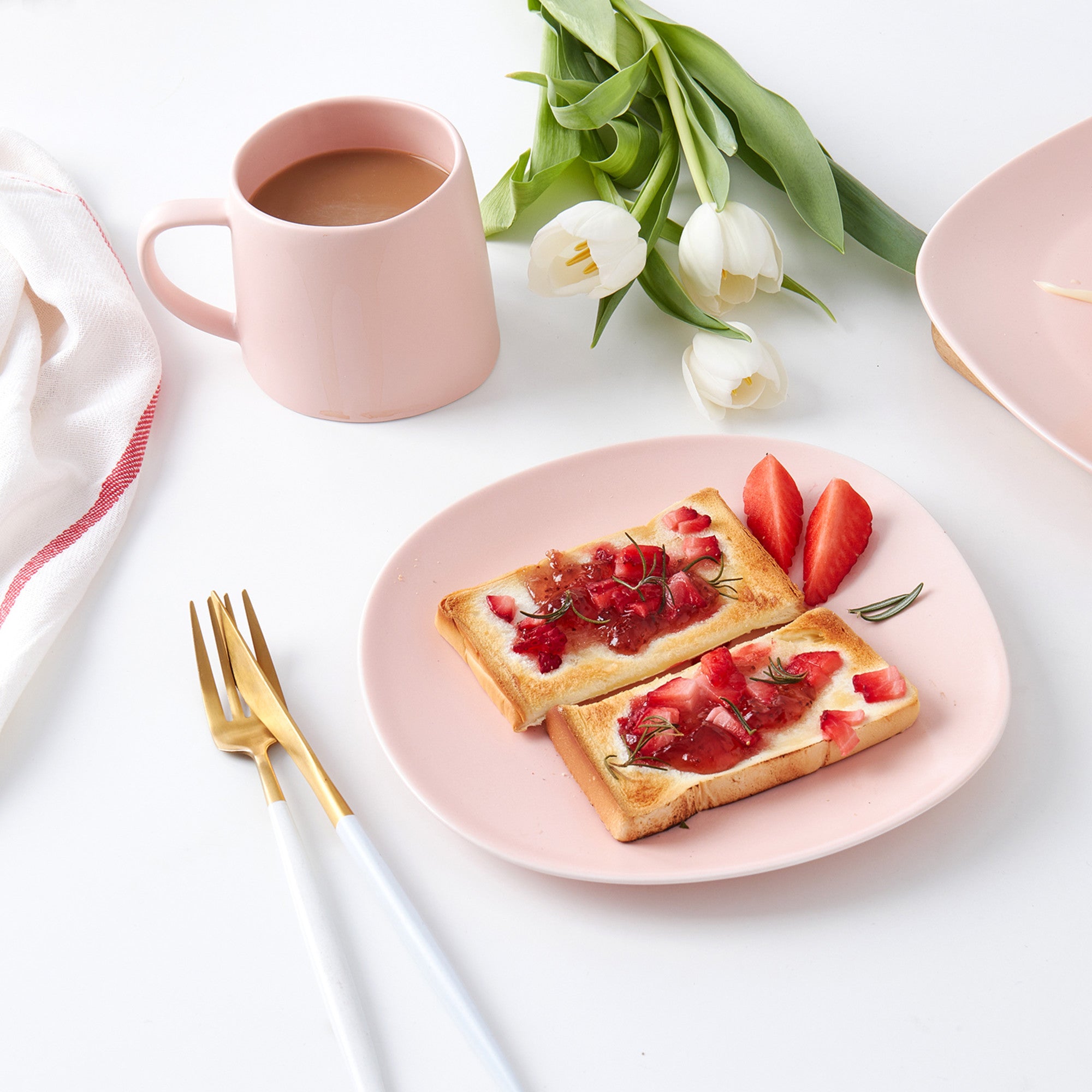 Delilah Porcelain Salad Plate Set of 6 - Elegant Dinnerware for Fine Dining, Parties & Home Decor | Dishwasher Safe & Chip Resistant