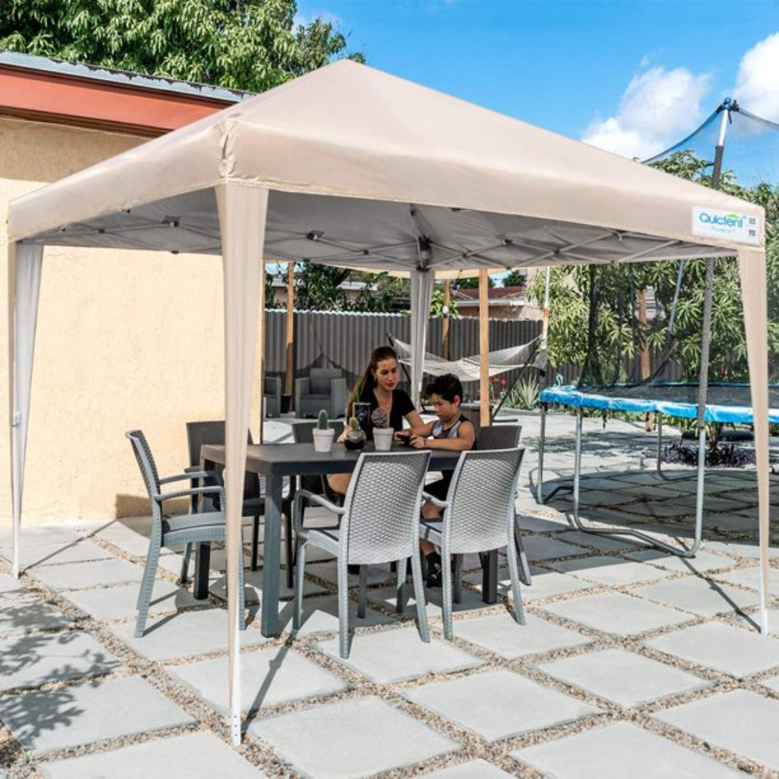 10' x 10' Instant Pop Up Canopy Tent with No Side Walls - Portable Outdoor Shelter for Camping, Beach, Picnics & Backyard Parties