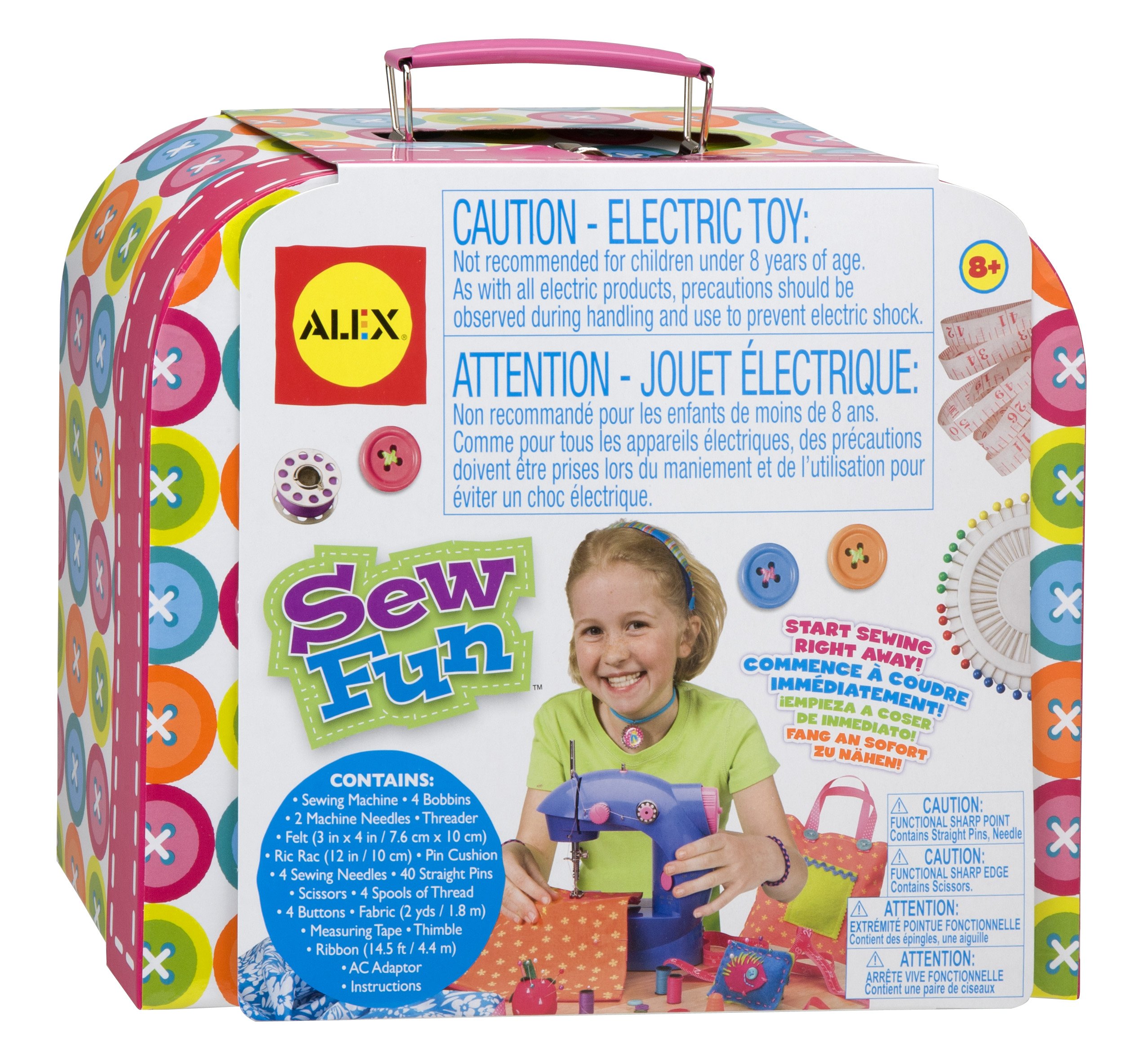 ALEX Toys Craft Sew Fun Craft Kit for Kids - DIY Sewing Kit with Thread, Needles & Fabric - Creative Arts & Crafts Activity for Children - Perfect for Birthday Gifts & Classroom Projects