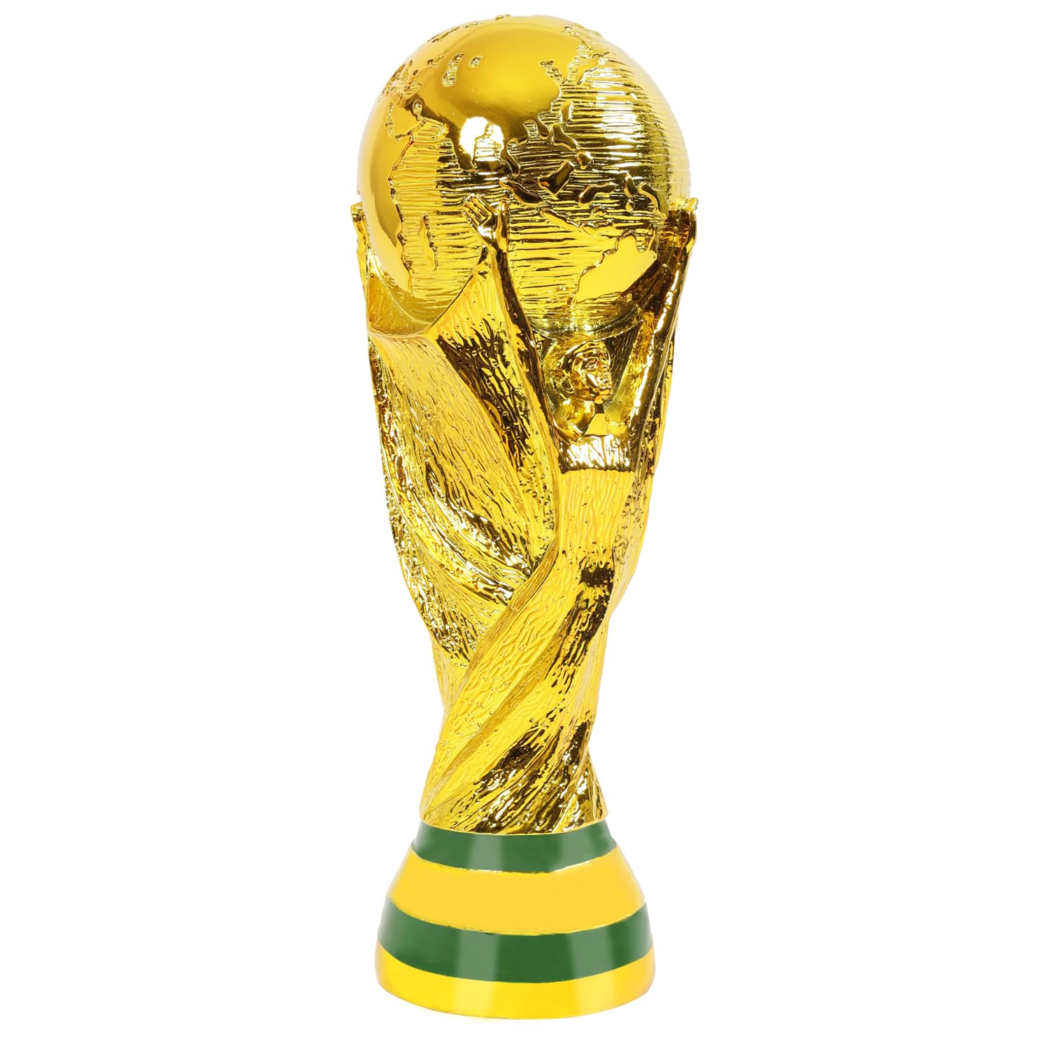 2022 FIFA World Cup Replica Trophy - Gold Resin Soccer Collectible for Sports Fans, Office & Home Desk Decor - Perfect for Game Room, Man Cave & Sports Themed Parties