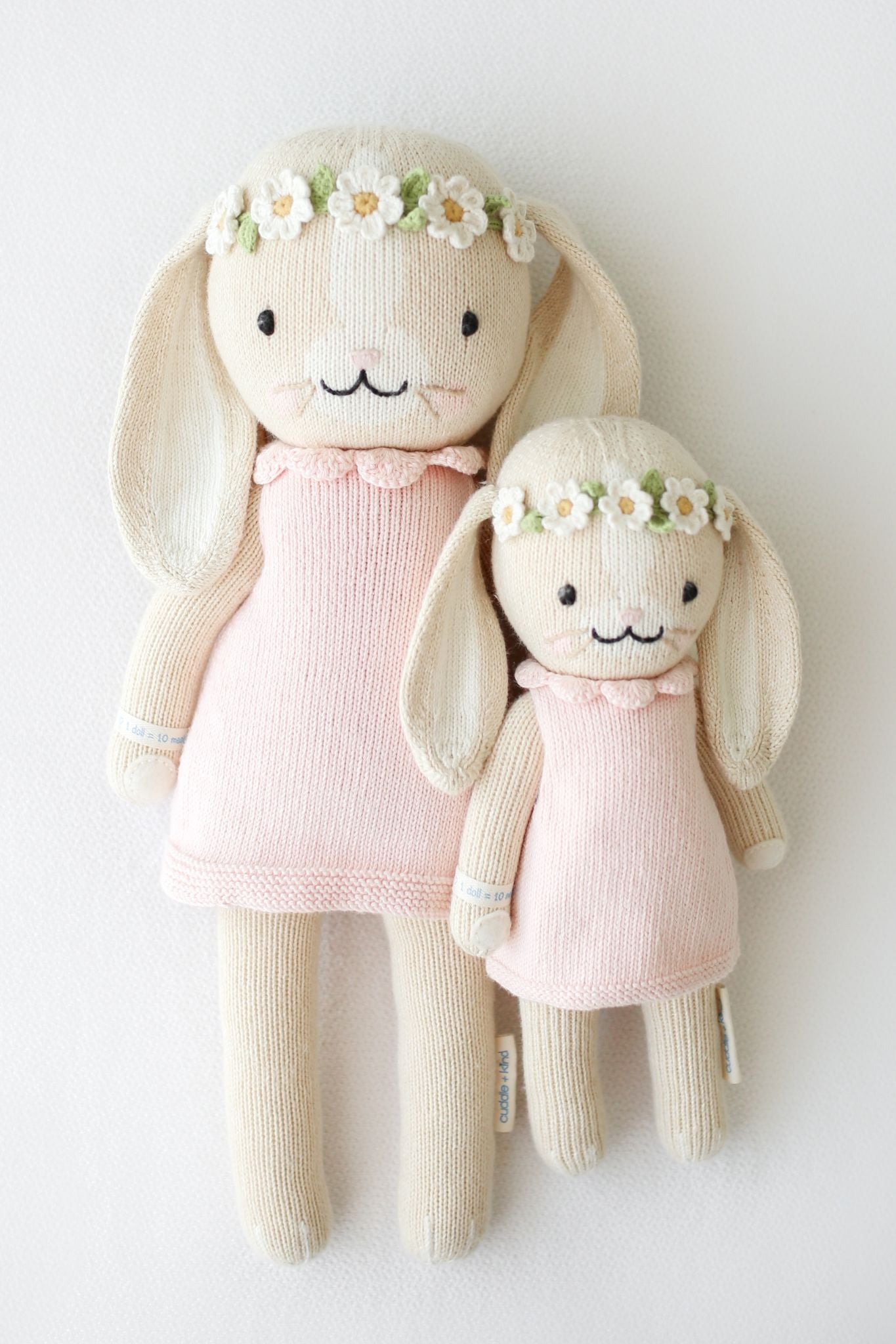 Blush Hannah the Bunny Little - Soft Plush Toy for Babies Under 1 Year | Cute Nursery Decor & First Birthday Gift for Infant Girls and Boys