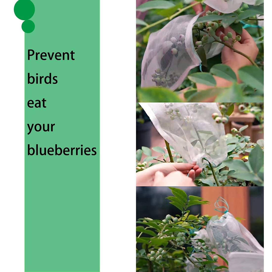 Belit 25 Pack Reusable Nylon Mesh Drawstring Bags for Fruit Protection - Breathable Net Bags for Grapes, Vegetables & Fruit Trees (11.8