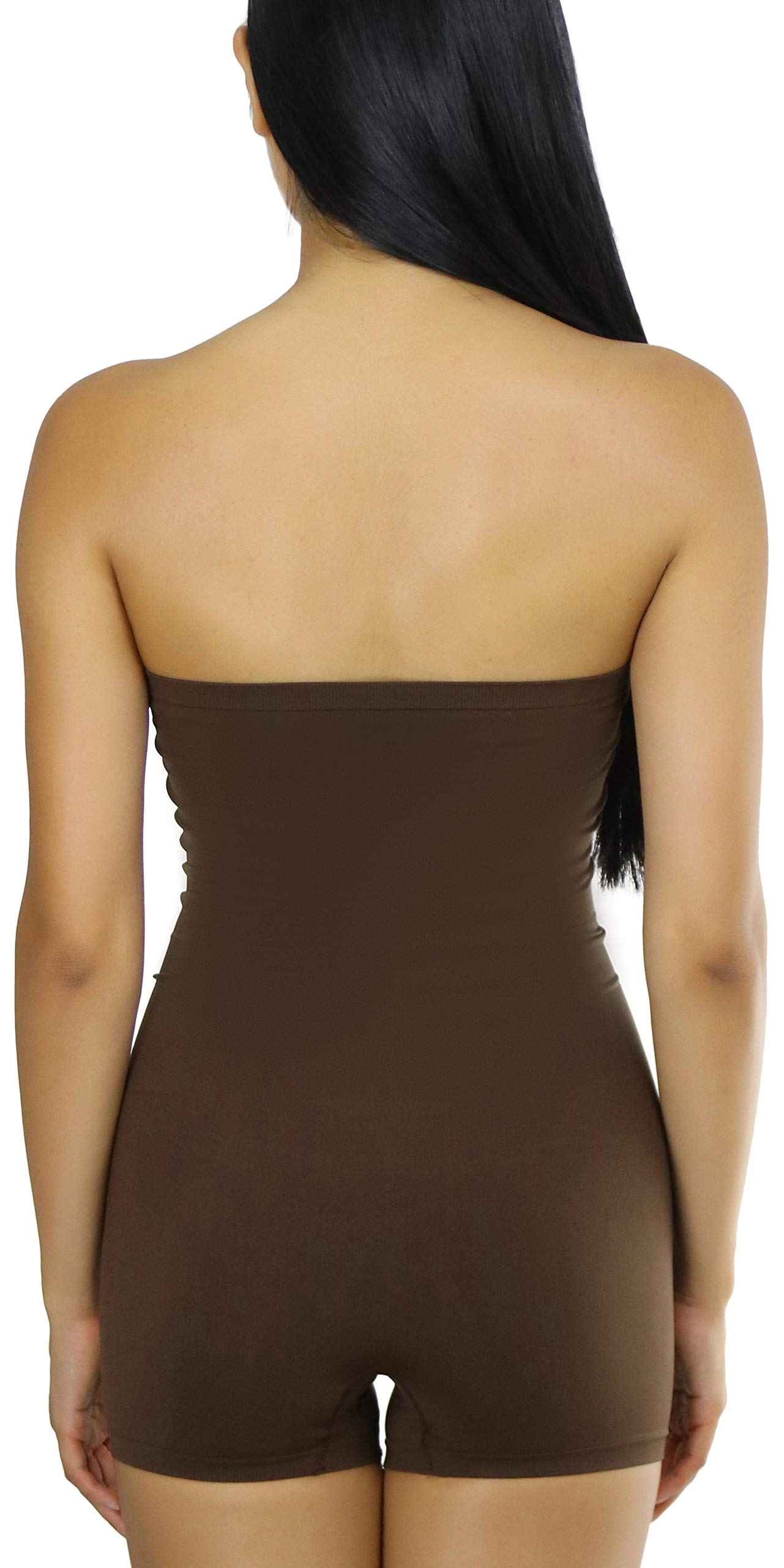 ToBeInStyle Women's Simple Seamless Romper - Comfortable Stretchy Jumpsuit for Casual Wear, Lounge, Travel & Summer Outfits