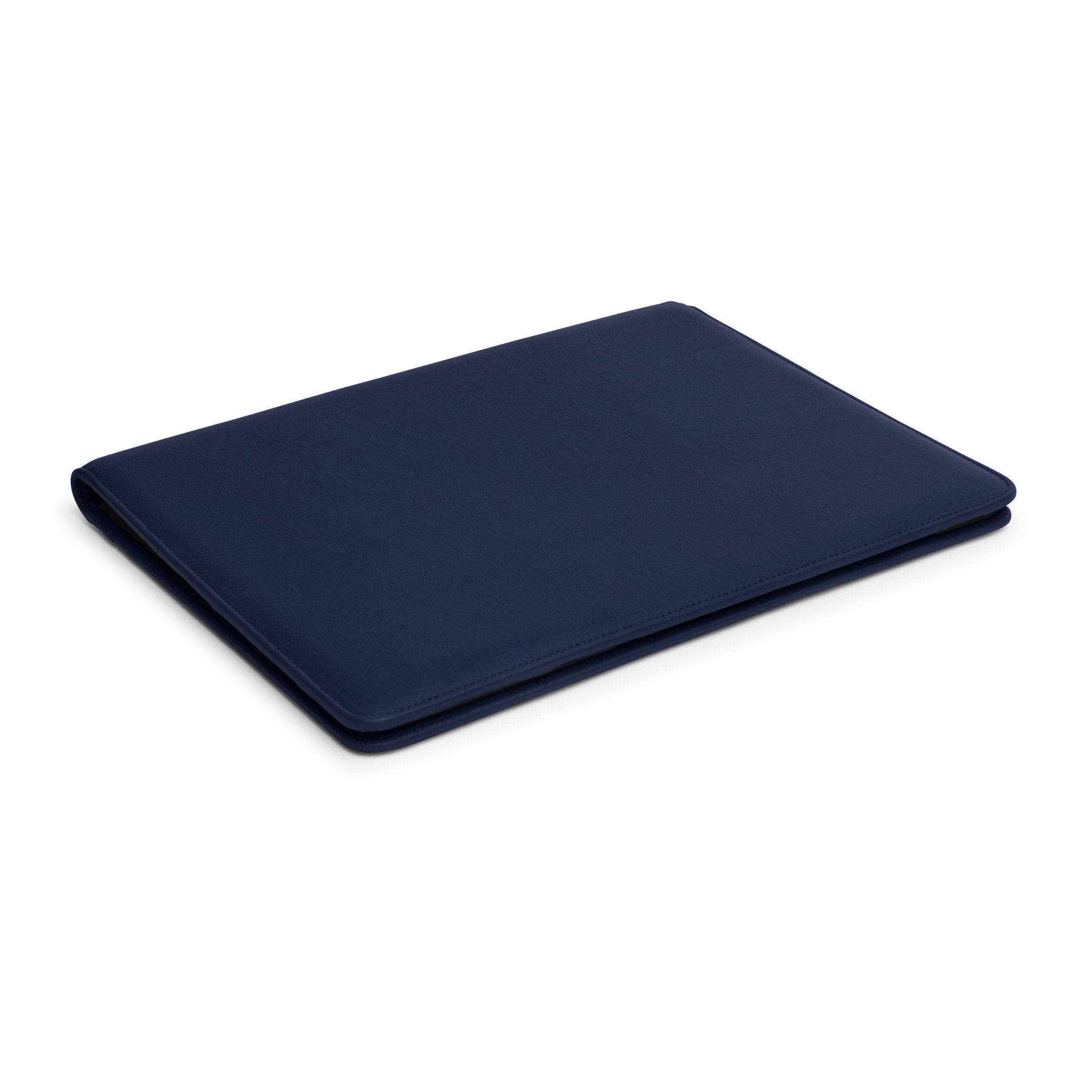 Premium Navy Blue Leather Folder - Elegant Document Organizer for Office, School & Business Use