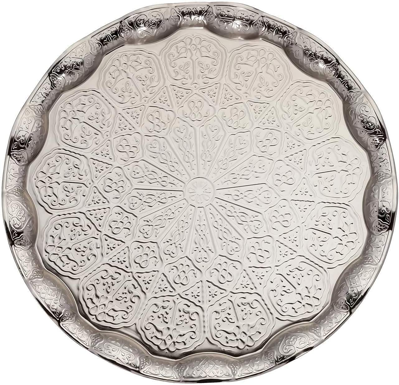 Premium Turkish Tea Glass Set with Crystal Embellishments - 6-Piece Set with Zamak Holders & Saucers (Silver) - Perfect for Home, Office & Traditional Tea Ceremonies