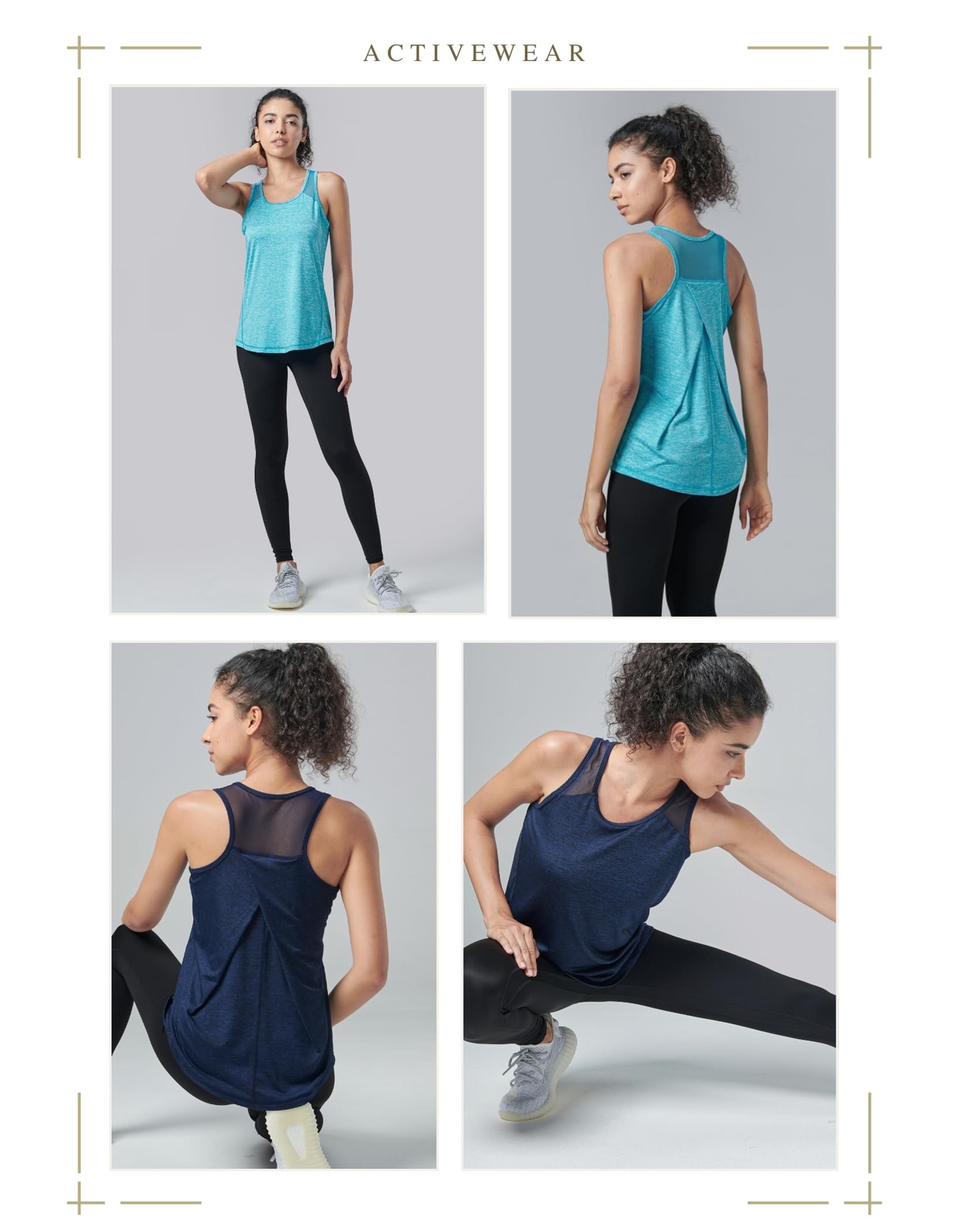 5 Pack Women's Workout Tops - Breathable Racerback Tank Tops for Yoga, Gym & Running | Moisture-Wicking Mesh Sleeveless Athletic Shirts | Perfect for Fitness, Sports & Active Lifestyle