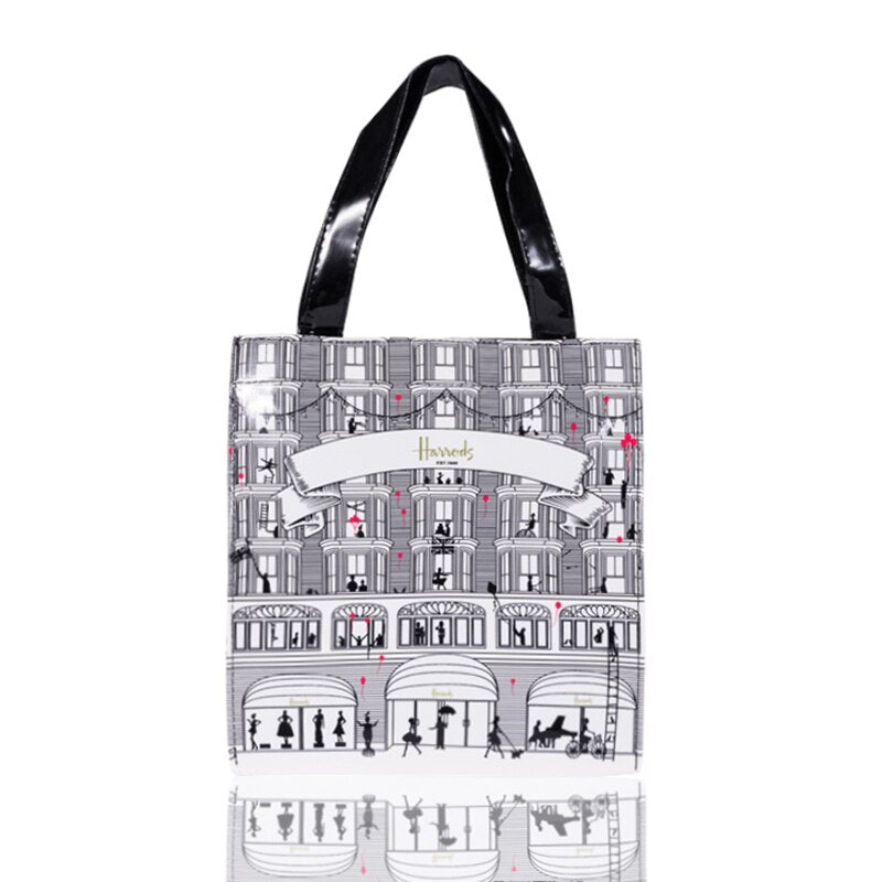 Eco-Friendly Women's Floral Tote Shopping Bag - Reusable Grocery Bag for Beach, Market & Daily Use