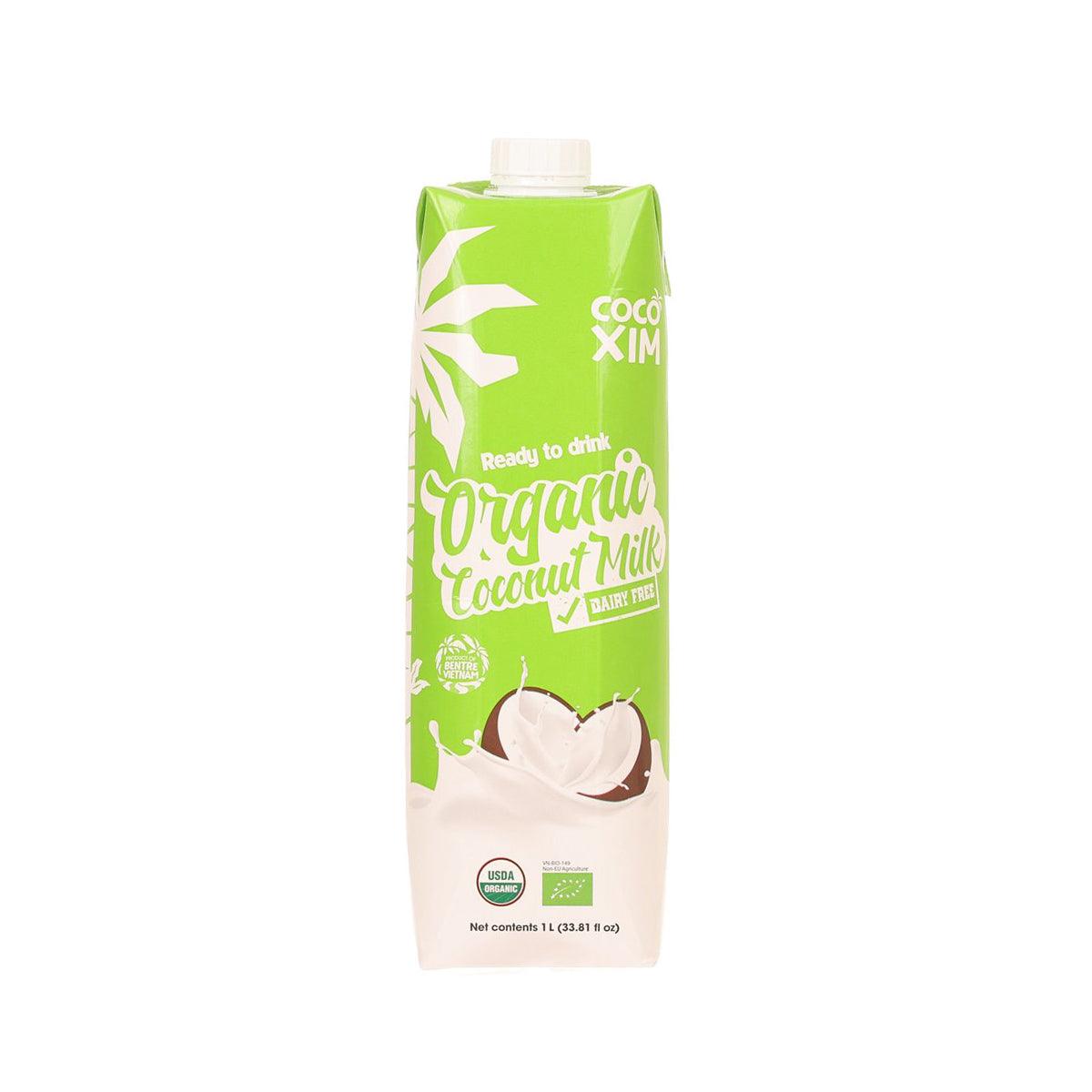 Organic Coconut Milk by COCO XIM - 1L (33.8oz) | Vegan, Dairy-Free, Gluten-Free | Perfect for Smoothies, Baking & Asian Cuisine
