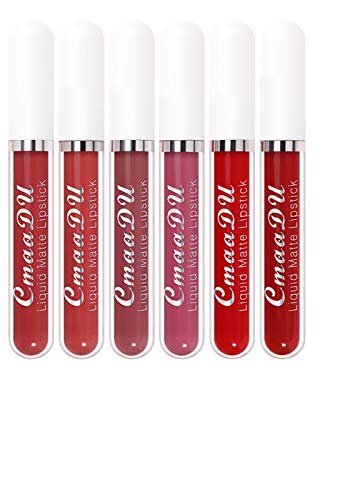 MAMaiuh 6 Pcs Matte Lip Liner & Lipstick Set - Long Lasting Waterproof Liquid Lip Gloss Kit with Velvet Finish | Women's Lip Makeup for Party, Date Night & Daily Wear (Set A)
