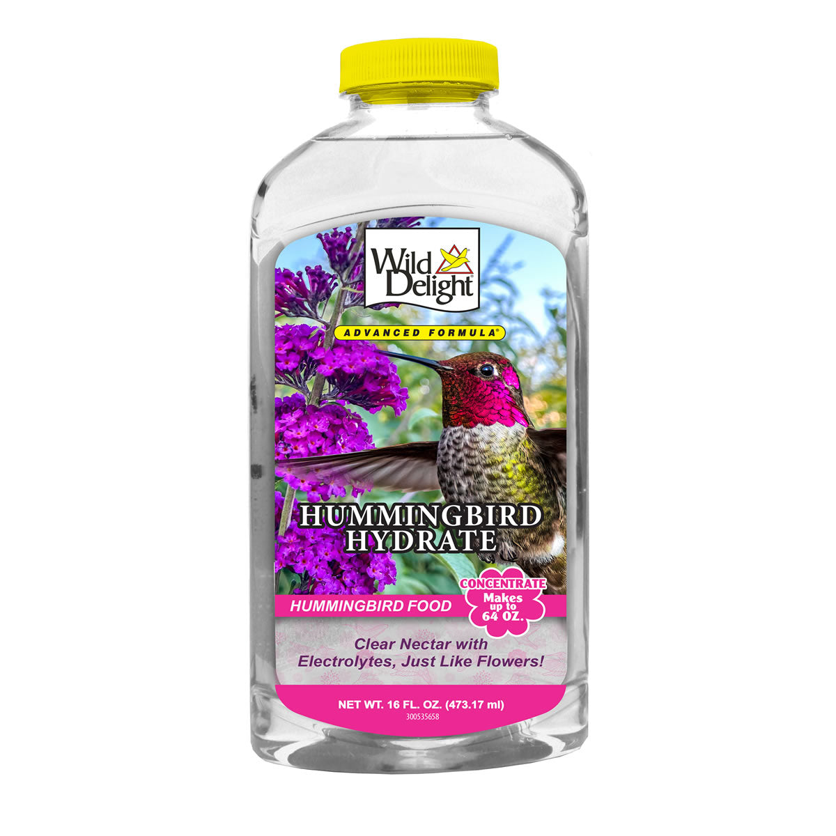 Wild Delight Hummingbird Hydrate Concentrate Nectar - 16 oz Bottle for Hummingbird Feeders | Attract & Nourish Hummingbirds in Your Garden or Backyard