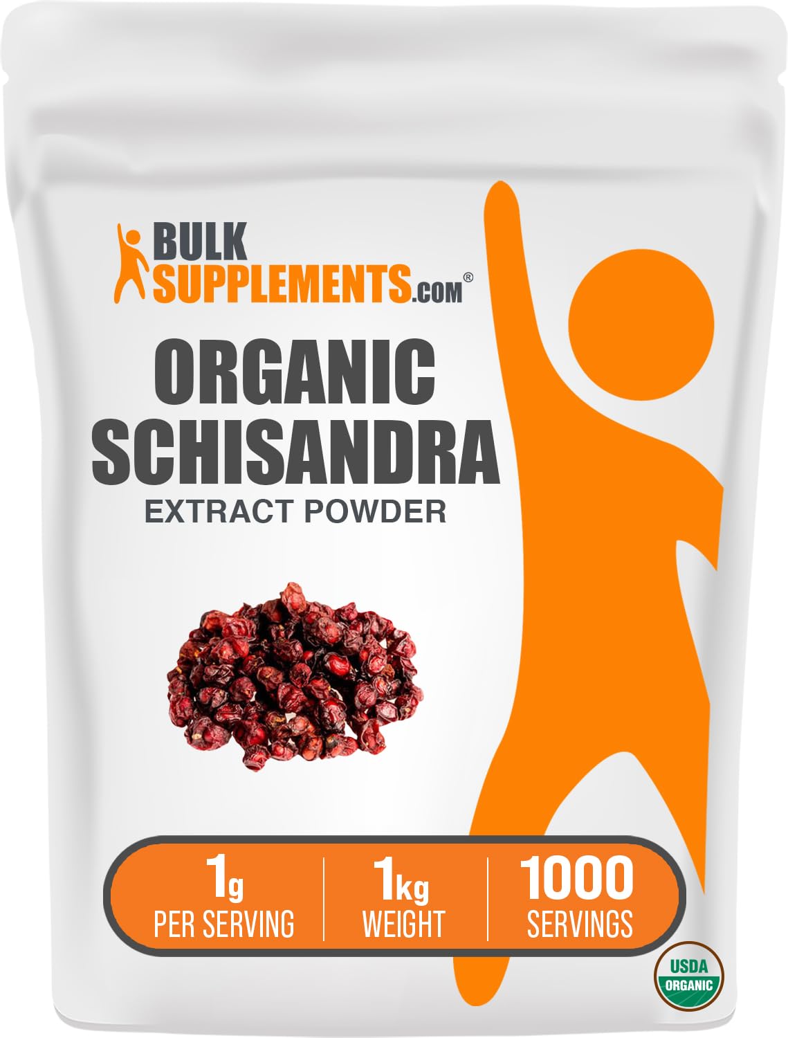 Organic Schisandra Extract Powder 1000mg per Serving - Gluten Free Herbal Supplement from Schisandra Berries - 1kg (2.2 lbs) Pack - Supports Energy, Focus & Stress Relief - Perfect for Smoothies, Teas & Wellness Routines