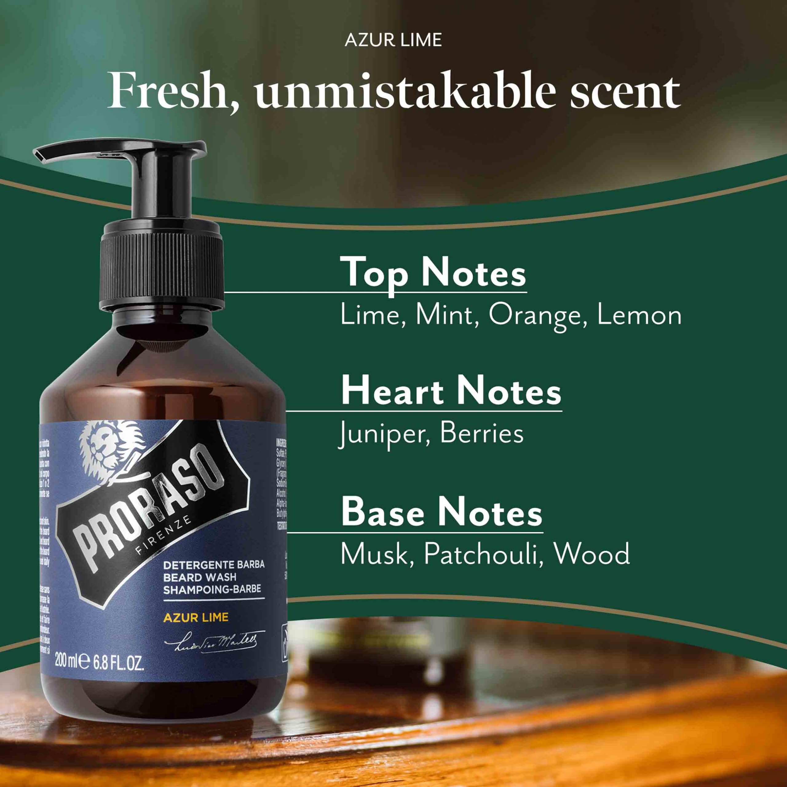 Proraso Beard Wash for Men - Cleansing, Softening & Refreshing Beard & Skin Care - Ideal for Daily Use & Grooming Routine