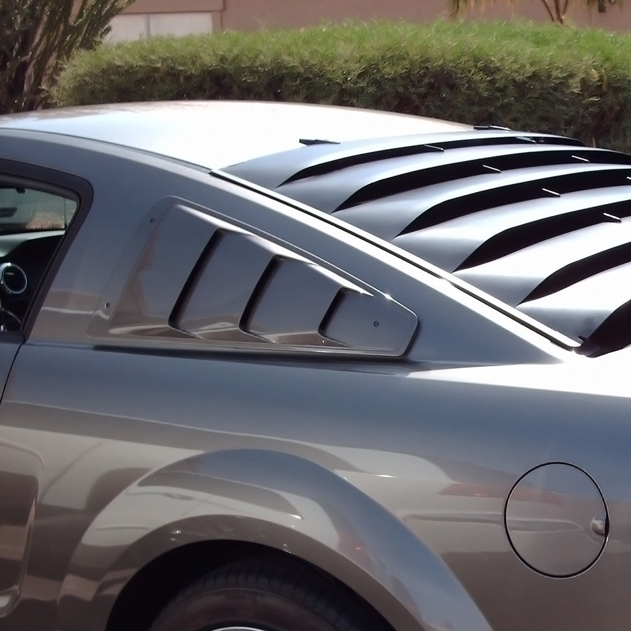 Spec D Side Window Louvers #WLUQ MST05A - Unpainted Acrylic Visor Style Window Scoop for 2005-2014 Ford Mustang | Enhances Style & Aerodynamics for Sports Car Enthusiasts