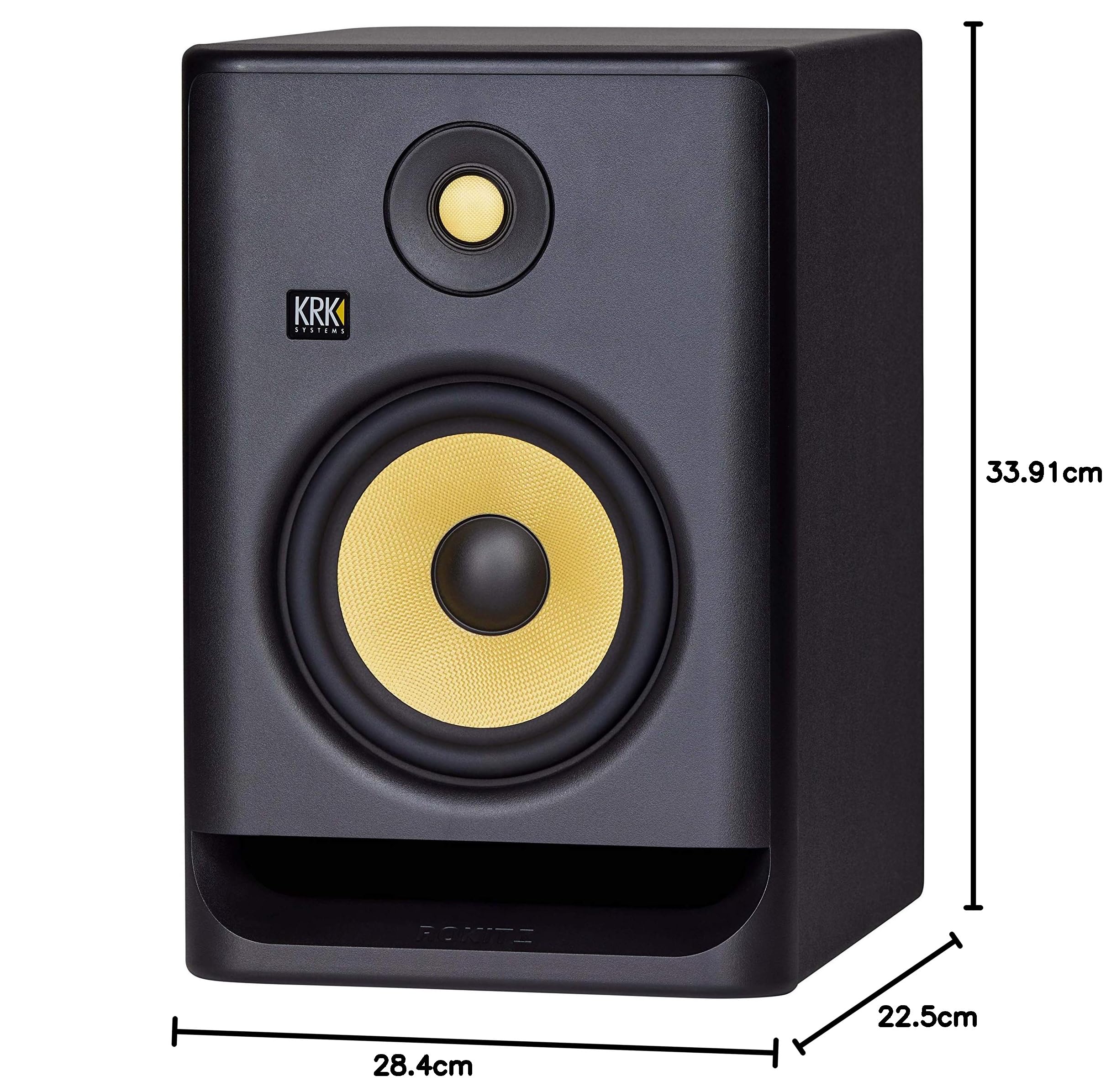 KRK RP7-G4 Rokit 7 Generation 4 Powered Studio Monitor (Black) - Professional Studio Monitors for Music Production, Recording & Mixing