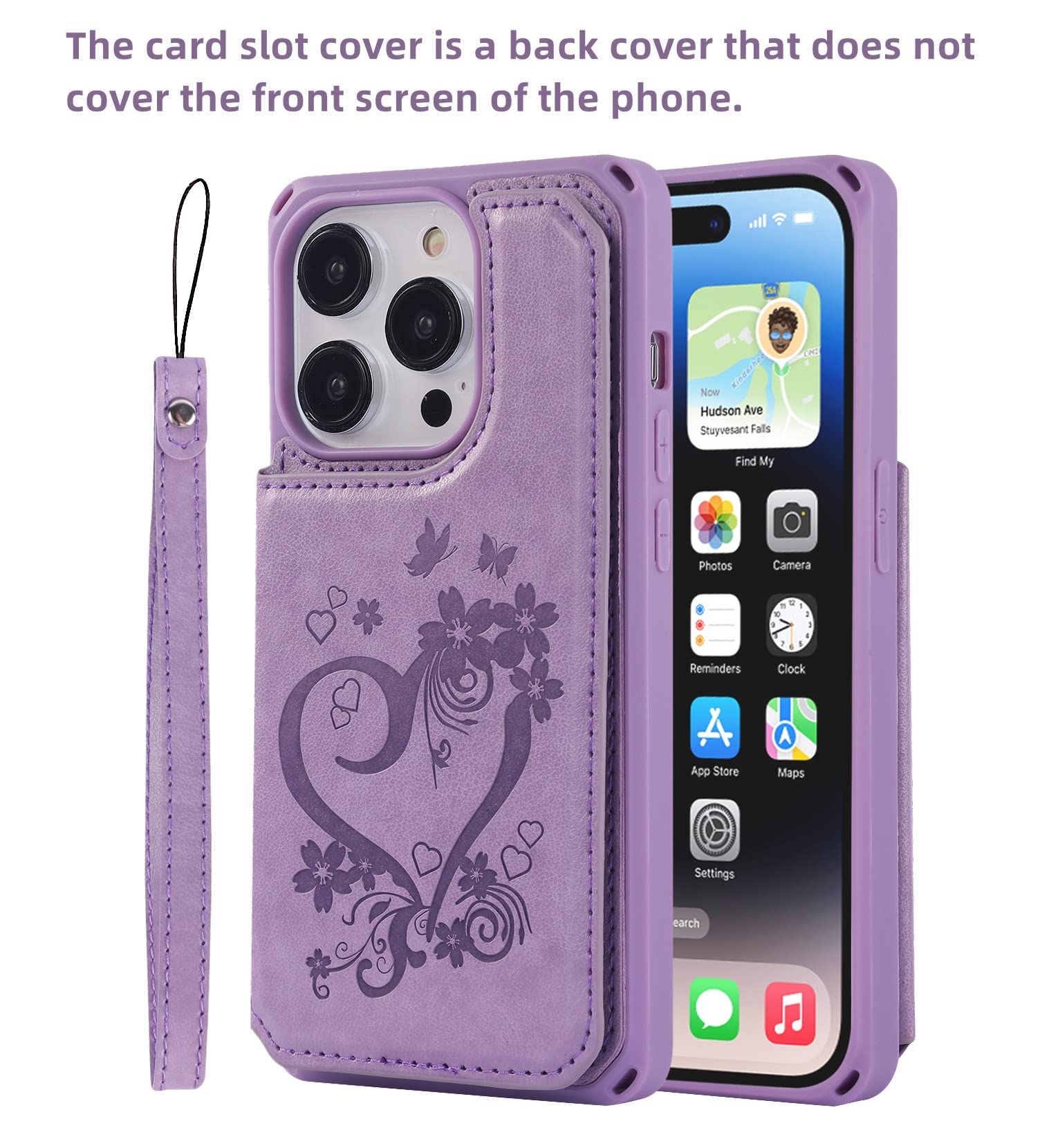 Premium RFID Blocking PU Leather Wallet Case for iPhone 14 Pro Max (6.7