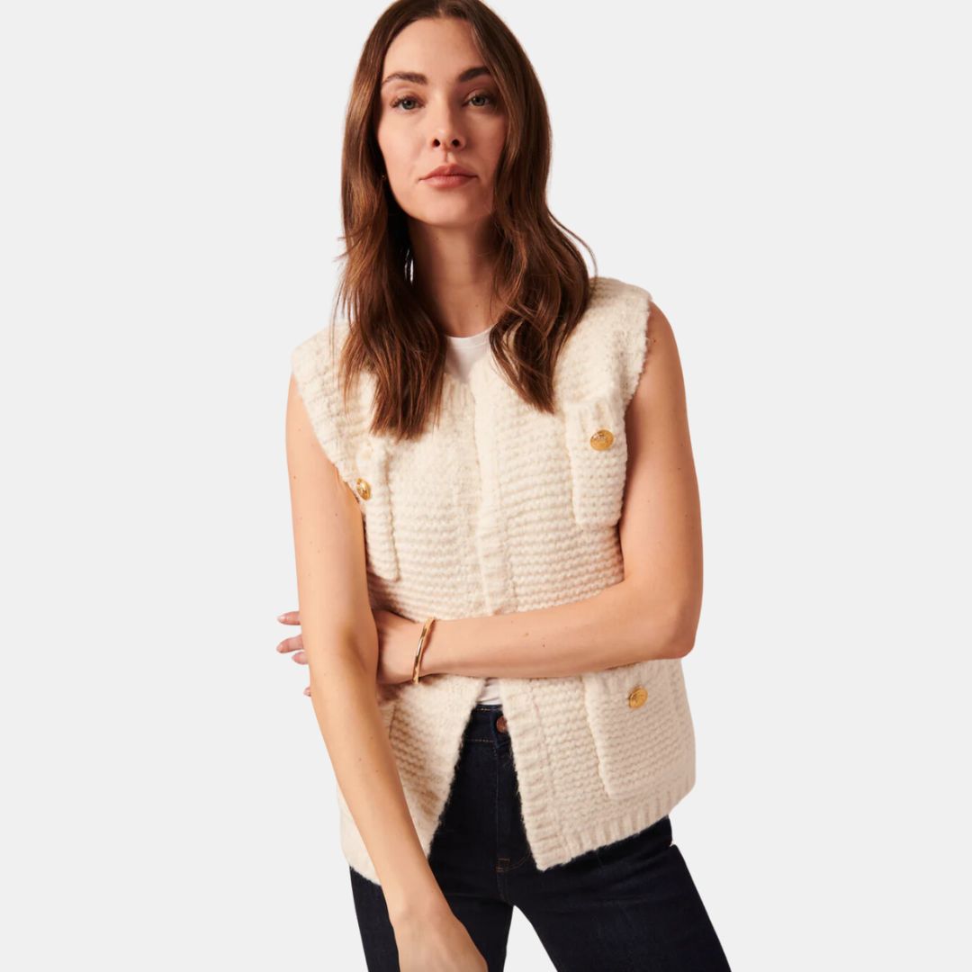 Apple Vest (White Lotus) - Stylish and Comfortable Women's Fashion Vest for Casual Wear, Office, and Outdoor Activities