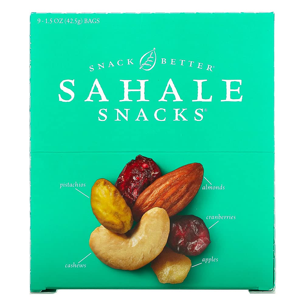 Sahale Snacks Classic Fruit and Nut Trail Mix - 1.5oz (9 Pack) | Healthy Snacks for Hiking, Camping & Office | Gluten Free, Non-GMO, Vegan Friendly