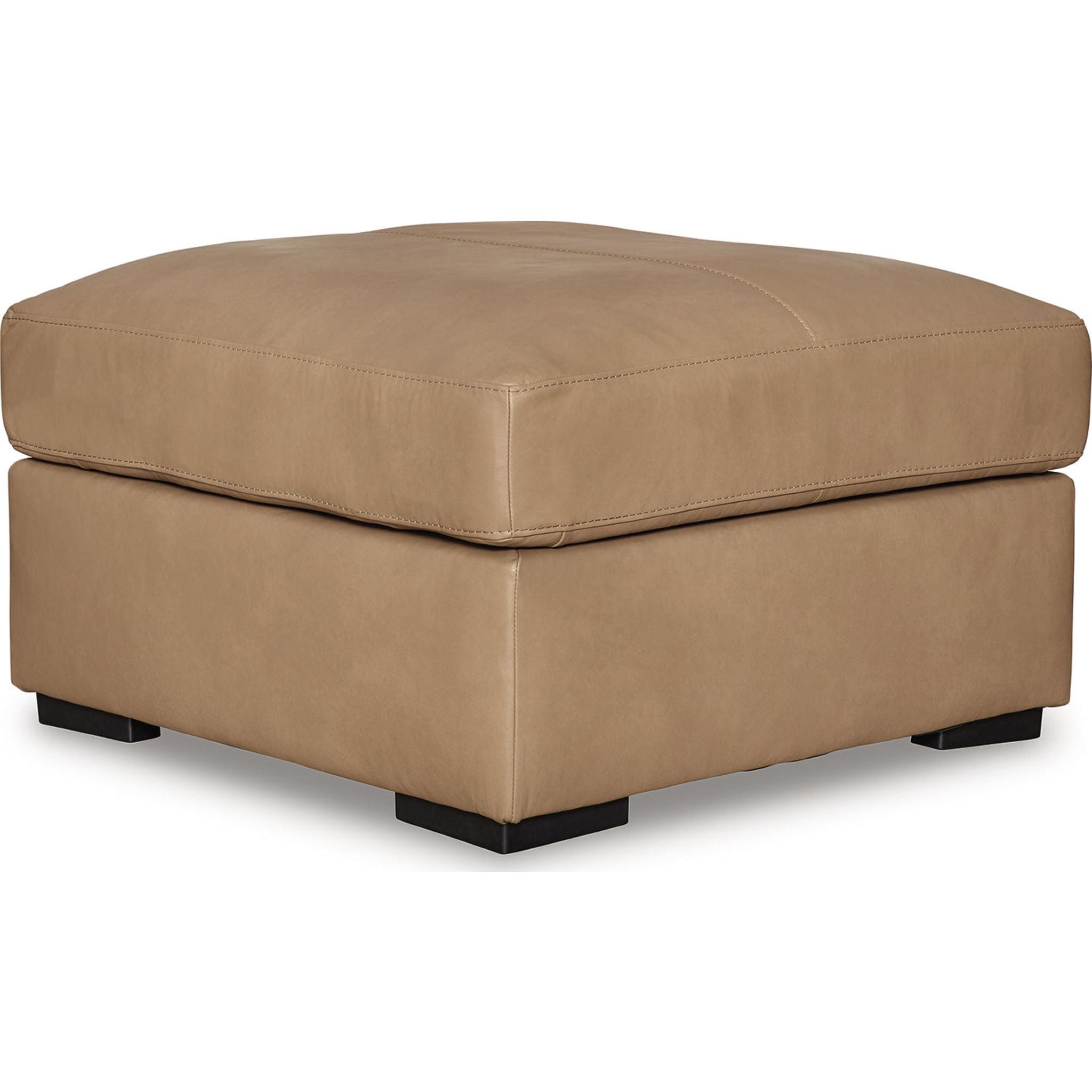 Bandon Oversized Accent Ottoman in Toffee - Large Storage Footrest Pouf for Living Room, Bedroom & Home Decor
