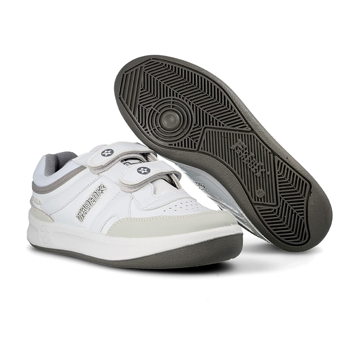 Unisex Paredes Star Velcro Sneakers in White - Size 42 | Comfortable Casual Shoes for Walking, Running & Everyday Wear
