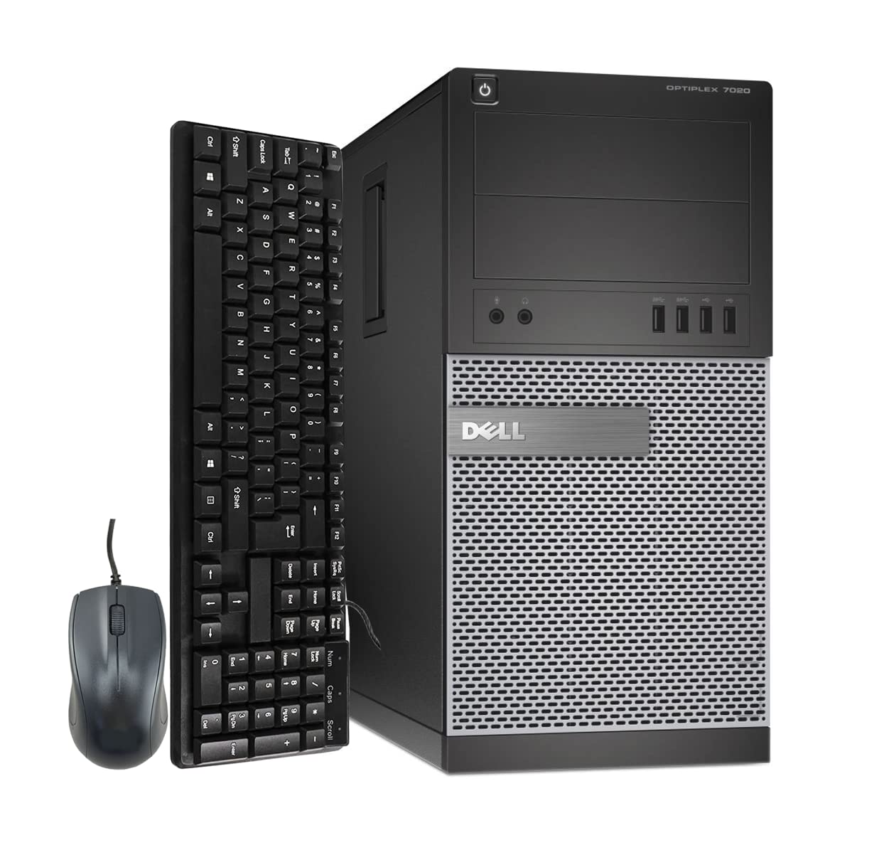 Refurbished Dell Optiplex 7010 Tower PC - Intel Core i7-3770 3.9GHz, 8GB RAM, 256GB SSD, HD Graphics 4000 (4K Support), Windows 10 Pro | Dual Monitor Setup with DisplayPort & HDMI | WiFi, Bluetooth, DVD Drive | Perfect for Home Office, Business Workstations & Gaming