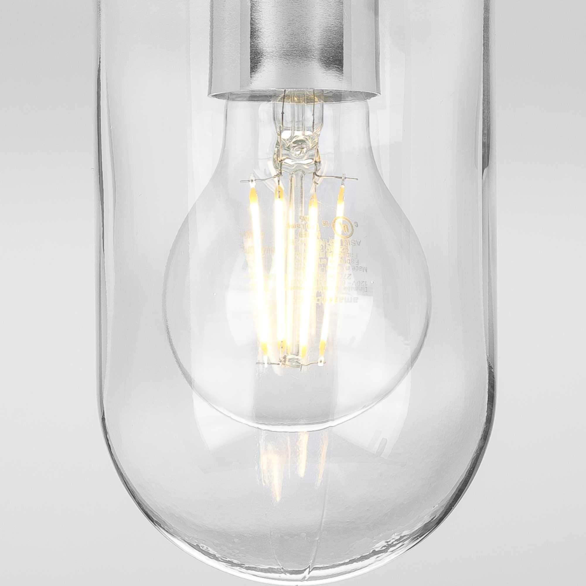 Progress Lighting Signal Collection 1-Light Clear Glass Coastal Bath Vanity Light in Polished Chrome - Perfect for Bathroom, Powder Room, and Coastal-Themed Home Decor