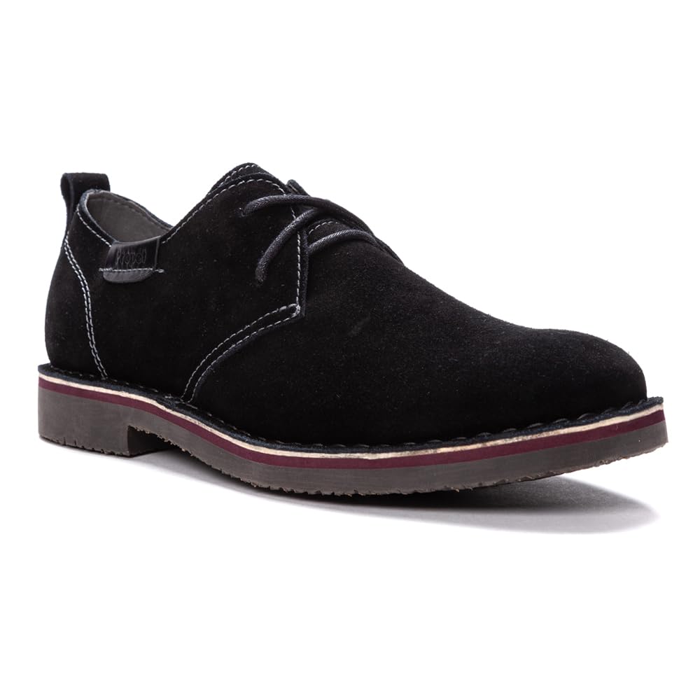 Propet Men's Finn Oxford Casual Shoes - Comfortable & Stylish Black Dress Shoes for Work, Walking & Everyday Wear
