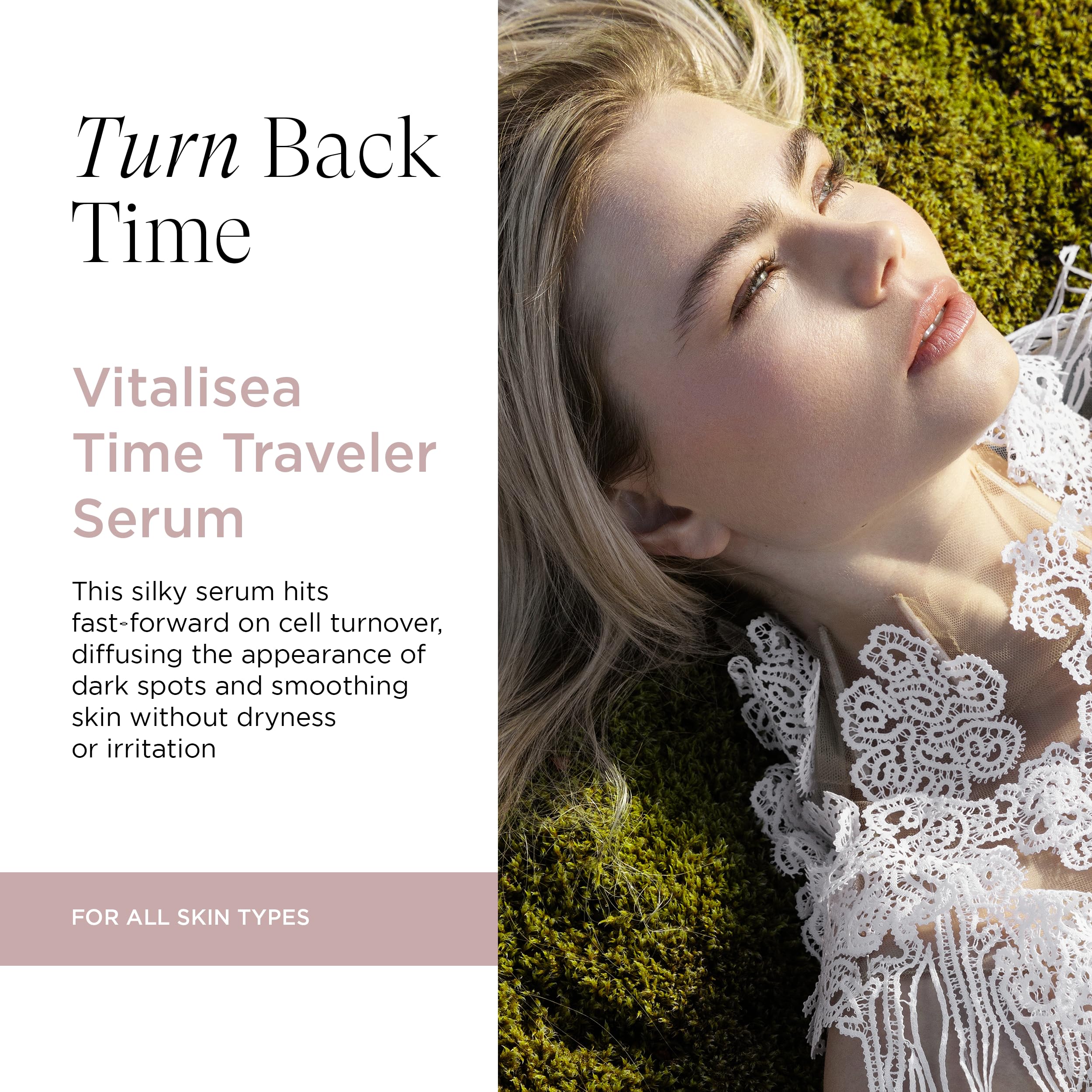 Vitalisea Time Traveler Facial Serum - Organic Bio-Retinol Anti-Aging Treatment for Wrinkles & Fine Lines, Vegan Skincare Formula (1 Oz) | Perfect for Night Routine & Daily Hydration