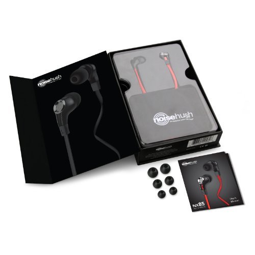 Naztech Universal Wired Headset with Mic - Compatible with Smartphones, Computers, Laptops (Black/Red) - Perfect for Office Calls, Online Classes & Gaming