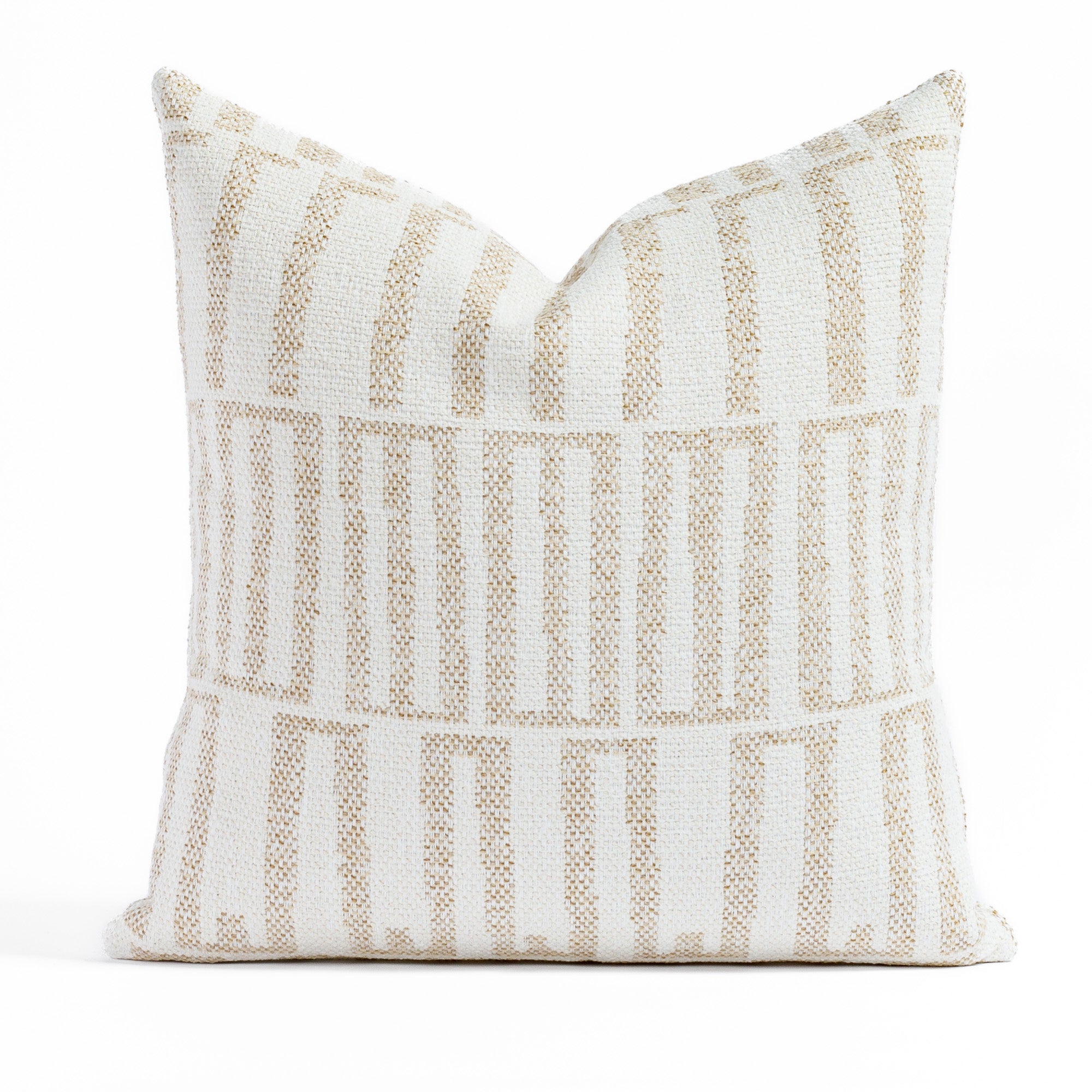 Mallia 20x20 Outdoor Pillow Cover - Waterproof Decorative Throw Pillow for Patio Furniture, Toasted Coconut Color - Perfect for Backyard, Poolside, and Porch Relaxation