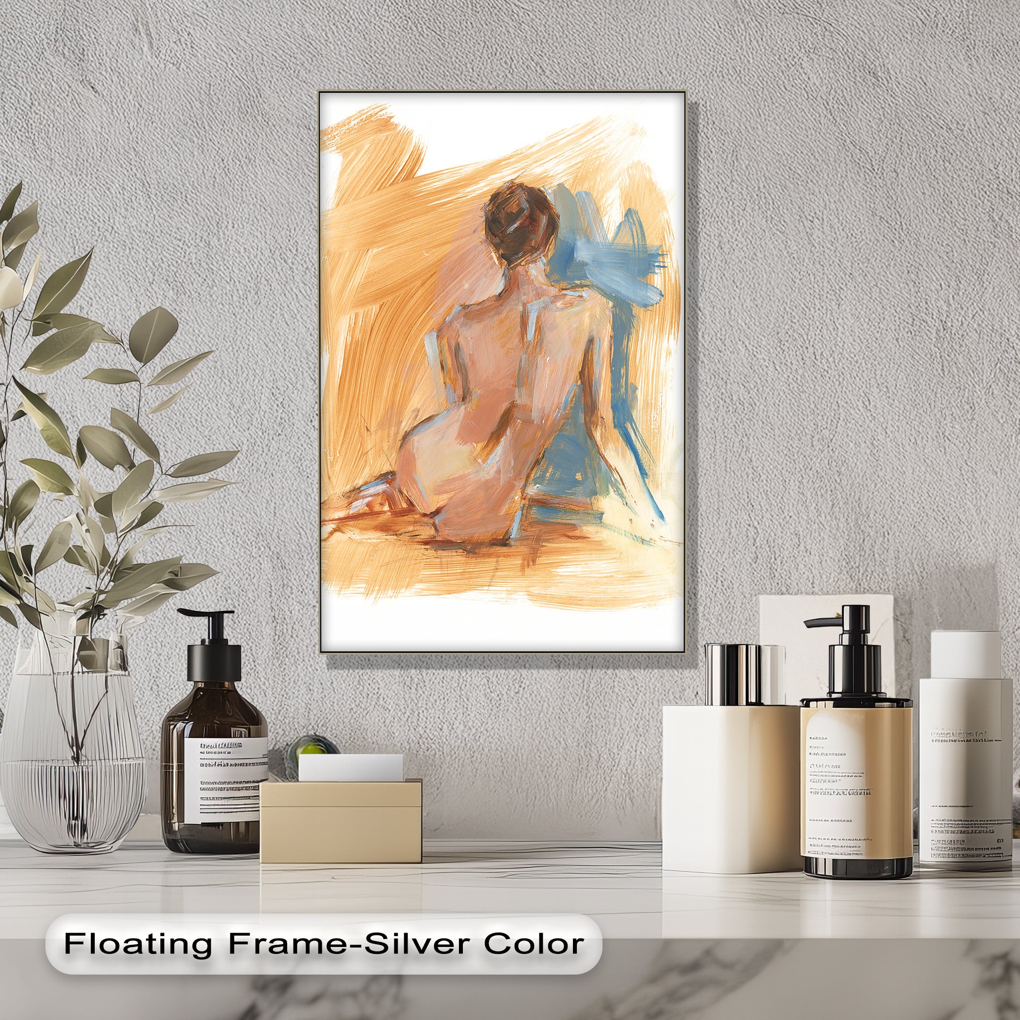 Abstract Nude Earth Tone Canvas Print Wall Art - Modern Home Decor for Living Room & Bedroom