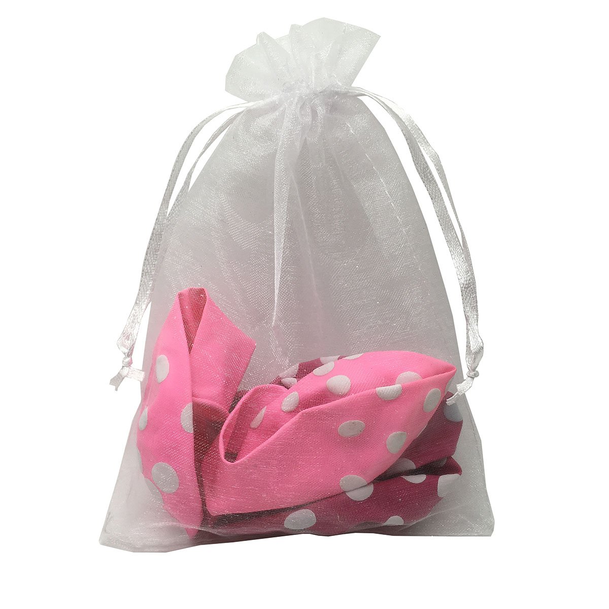 60Pcs White Sheer Organza Drawstring Pouches 6x9 Inches - Elegant Wedding Favor Bags, Jewelry Gift Bags, Party Favors for Bridal Shower, Baby Shower & Special Events