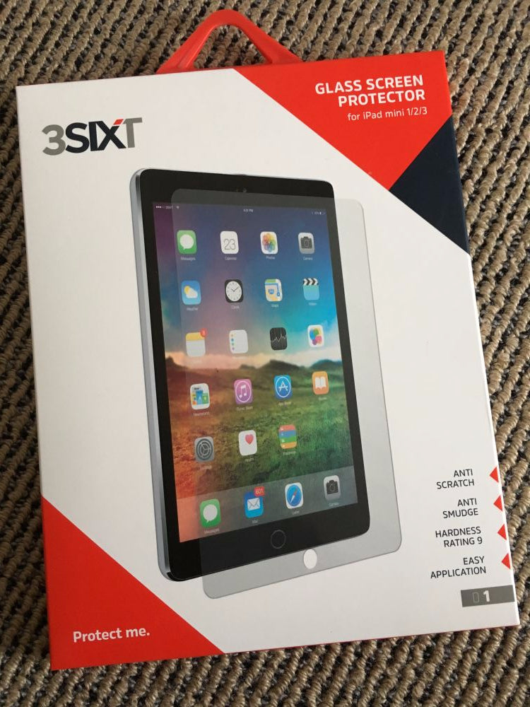 3SIXT Tempered Glass Screen Protector for Apple iPad Mini 1/2/3 - HD Clear, Anti-Scratch, Bubble-Free (Model 3S 0215) - Perfect for Work, Study & Entertainment