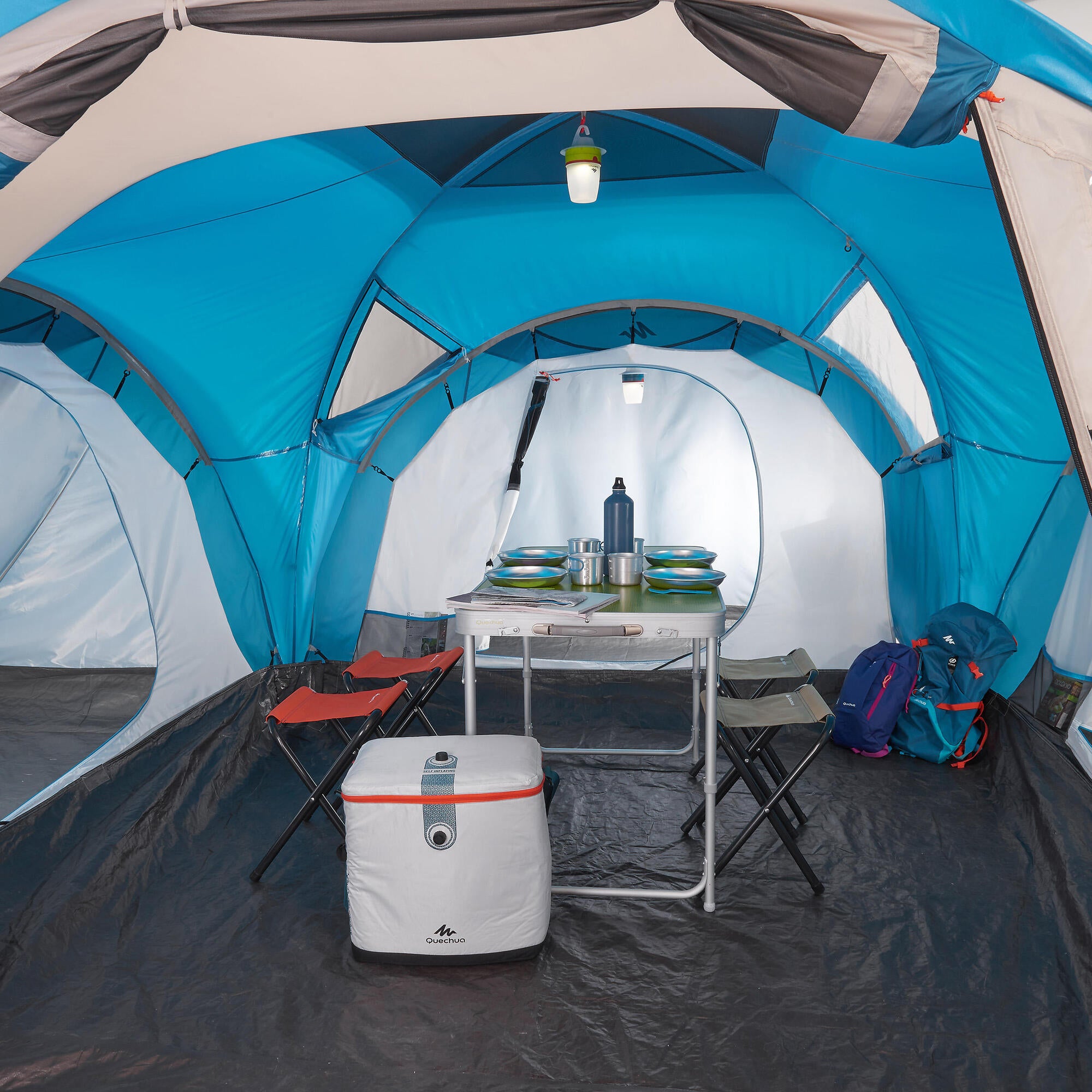 Quechua Arpenaz 6-Person 3-Room Family Camping Tent - Waterproof & Spacious (Factory Seconds) | Perfect for Family Outdoor Adventures, Hiking Trips & Backpacking