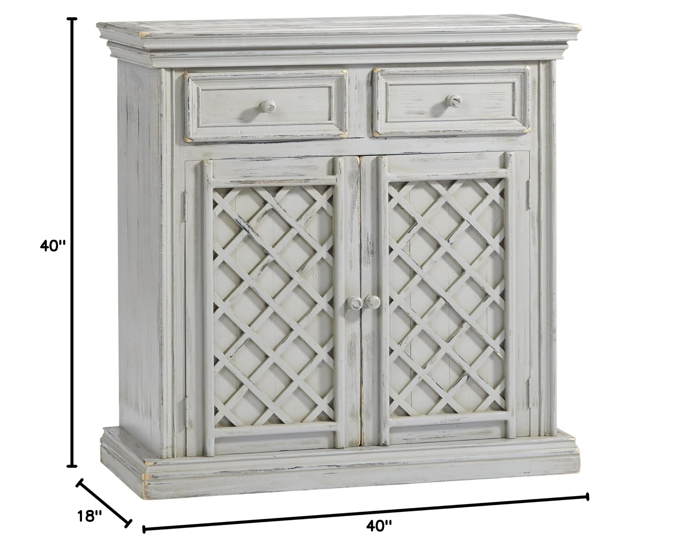 Progressive Furniture Audrey Accent Cabinet in Gray - Stylish Storage Solution for Living Room, Bedroom & Entryway