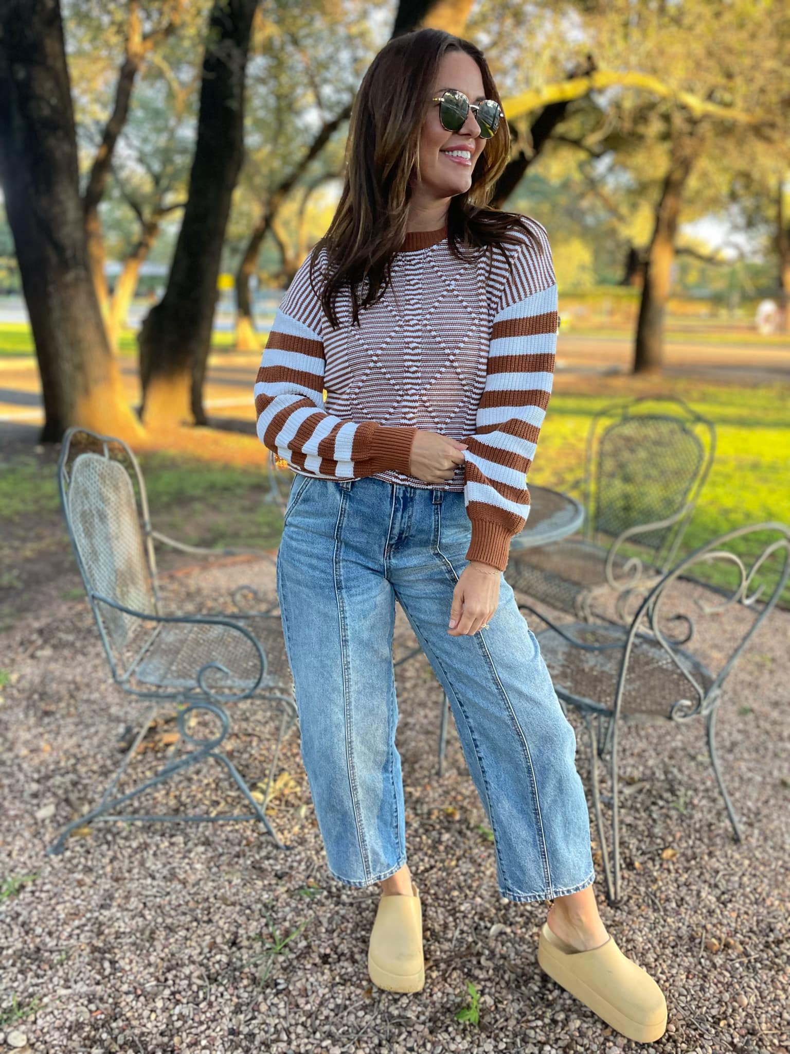 PREORDER: Aspen Striped Sleeve Sweater - 4 Color Options for Women | Cozy Fall & Winter Fashion | Perfect for Casual Outings & Office Wear