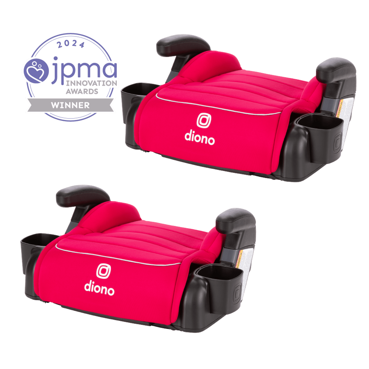 Diono Connect3 R Backless Booster Car Seat for Kids - 2 Pack | Lightweight & Portable | Ideal for Travel, School Carpool & Everyday Use