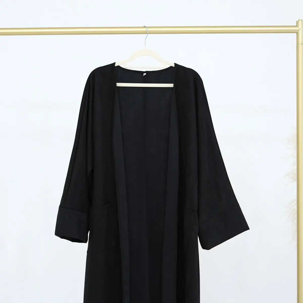 Soft Velvet Cardigan Open Abaya Coat for Women - Winter & Fall Fashion Outerwear - Perfect for Layering, Office Wear, and Special Occasions