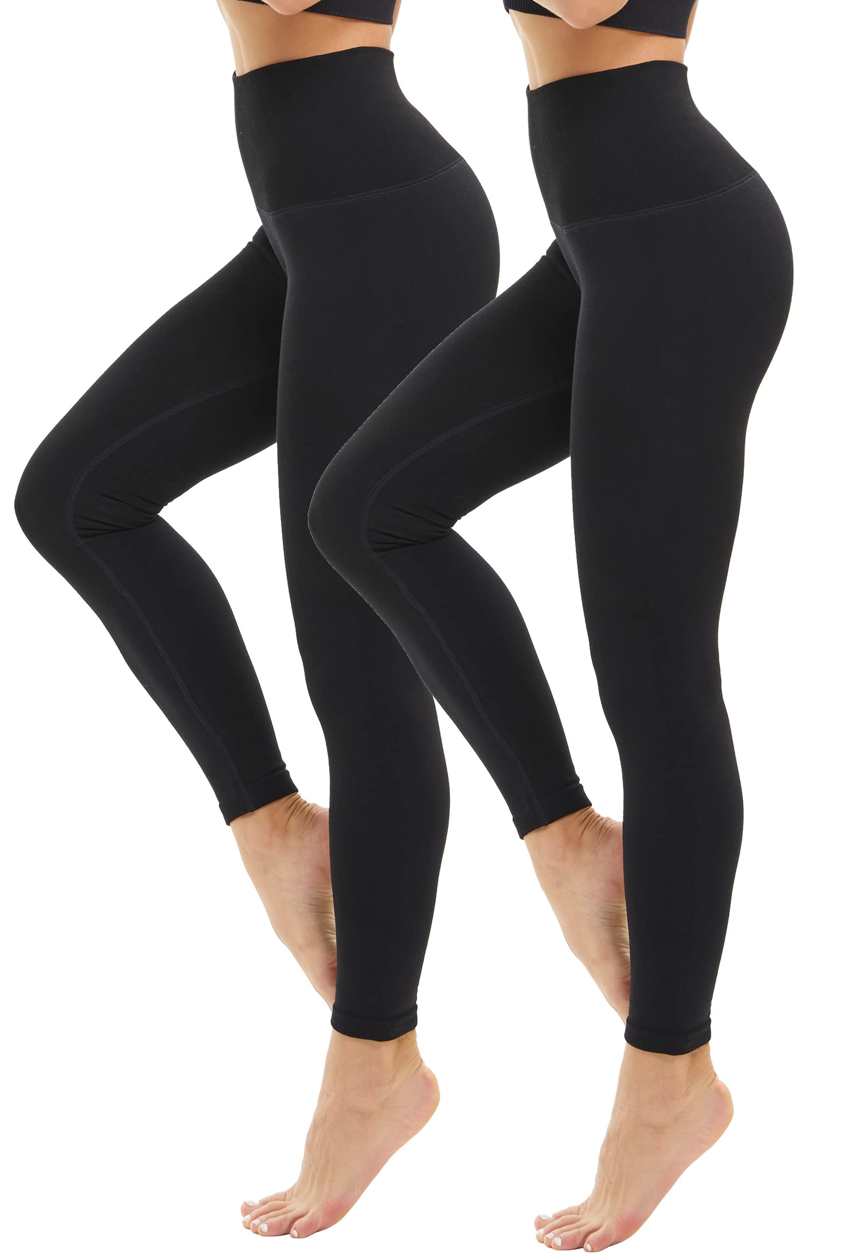 Women's Thick Fleece Lined Warm Leggings - High Waisted Tummy Control Winter Leggings, Seamless Slimming Thermal Pants for Cold Weather & Outdoor Activities