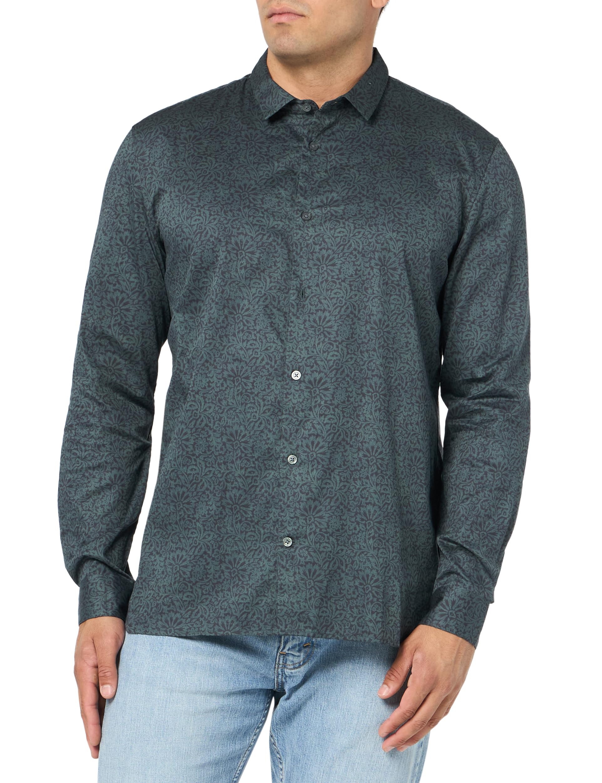 John Varvatos Men's Ross Button-Down Shirt | Premium Cotton Dress Shirt for Business & Casual Wear | Office, Date Night & Special Occasions