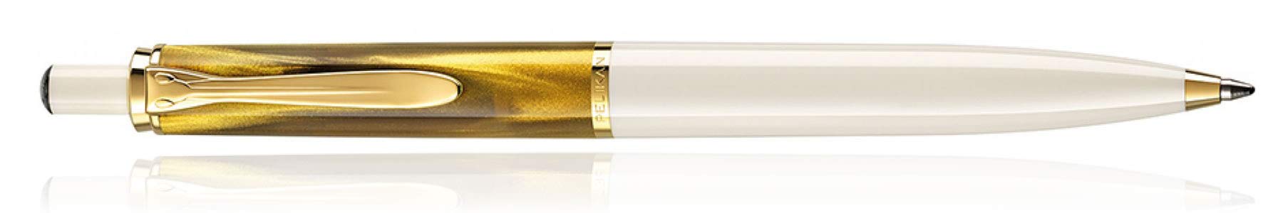 Pelikan K200 Gold Marbled Ballpoint Pen - Special Edition Tradition Fountain Pen with Gift Box (815185) - Premium Writing Instrument for Business Gifts, Collectors & Luxury Pen Enthusiasts