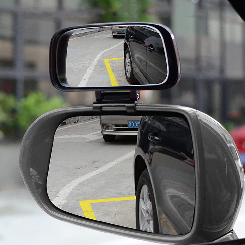 Universal Adjustable Wide Angle Side Rear View Mirrors for Cars - Blind Spot Elimination, Easy Snap-On Installation - Perfect for Highway Driving, Parking & Enhanced Safety