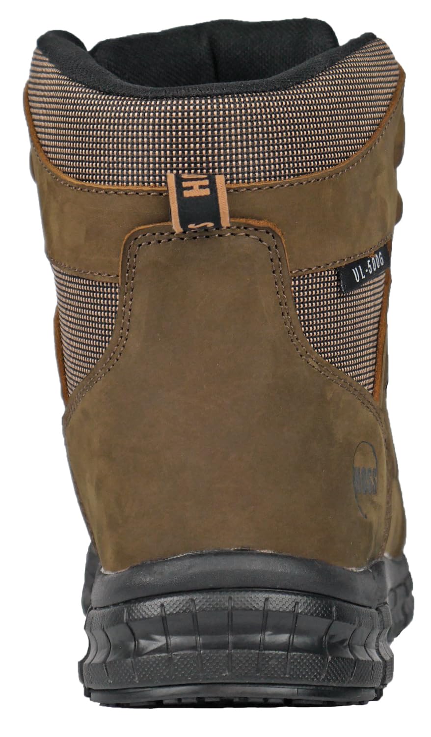 Hoss Men's Tikaboo-UL Safety Boots - Brown Leather Work Boots for Construction, Electrical Hazard Protection & Outdoor Work - Comfortable Steel Toe Shoes for Industrial Jobs