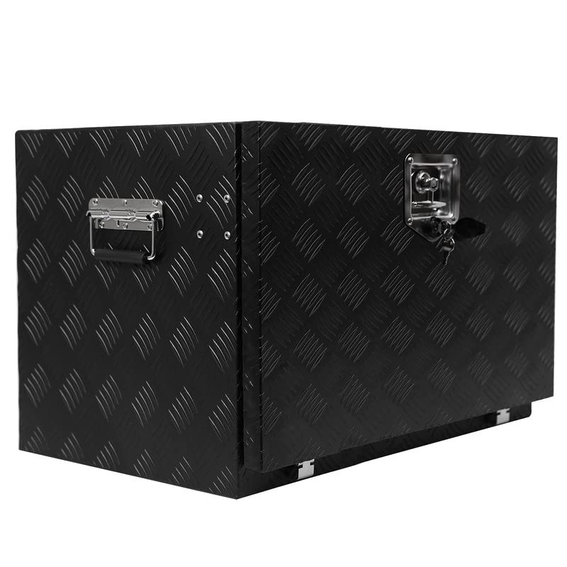 GARVEE 30 Inch Heavy Duty Aluminum Pickup Truck Toolbox with Diamond Plate - Durable Storage for Truck Accessories, Tools & Equipment (Fits Most Pickup Trucks)