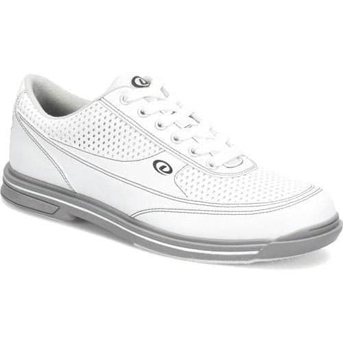 Dexter Men's Turbo Pro White & Grey Bowling Shoes - Lightweight & Comfortable for League Play & Tournament Use