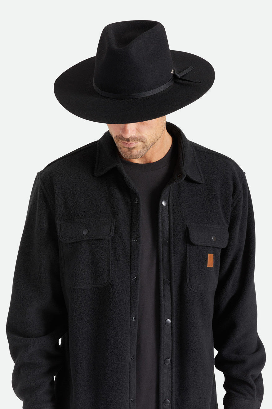 Authentic Cohen Cowboy Hat - Classic Black Western Hat for Men & Women | Perfect for Rodeo, Country Music Festivals & Outdoor Adventures