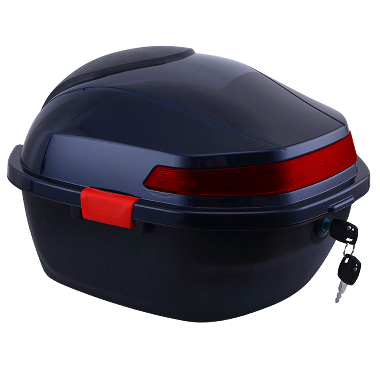 JKGHK Universal Motorcycle Top Box - Waterproof Helmet Storage Trunk with Lock & Mounting Kit for Scooter, Moped, Bike | Commuting & Travel Luggage Solution