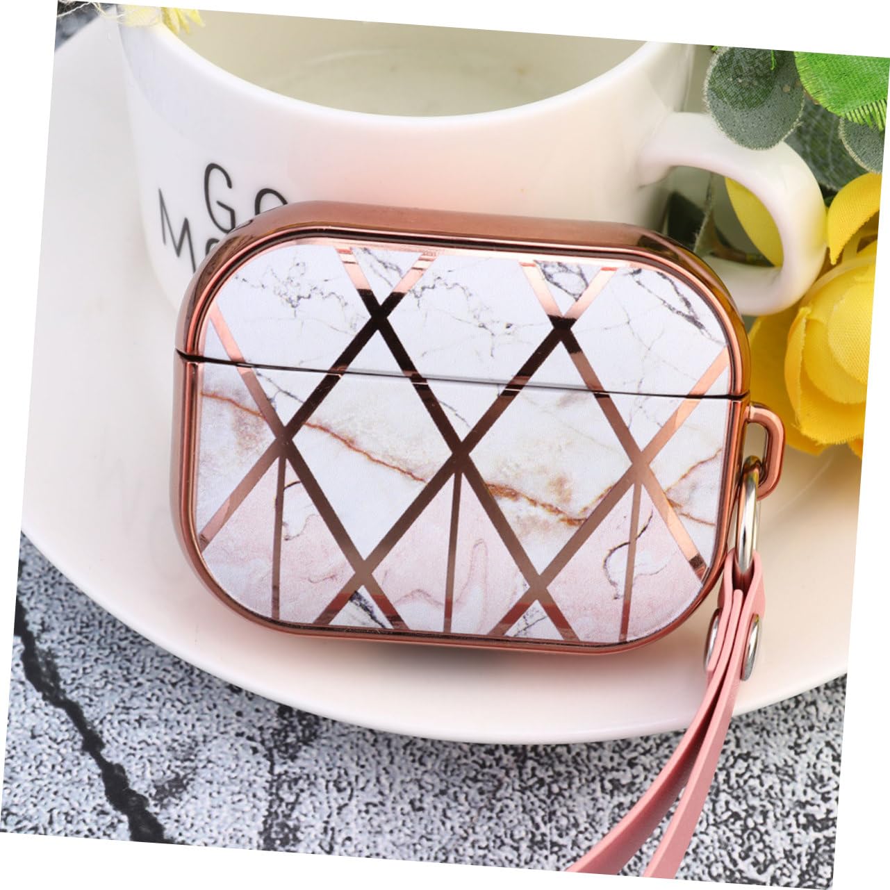 Premium Travel Headphones Case - Durable Protective Cover for Earphones with Electroplated Design | Perfect for Airplane, Commuting & Outdoor Use