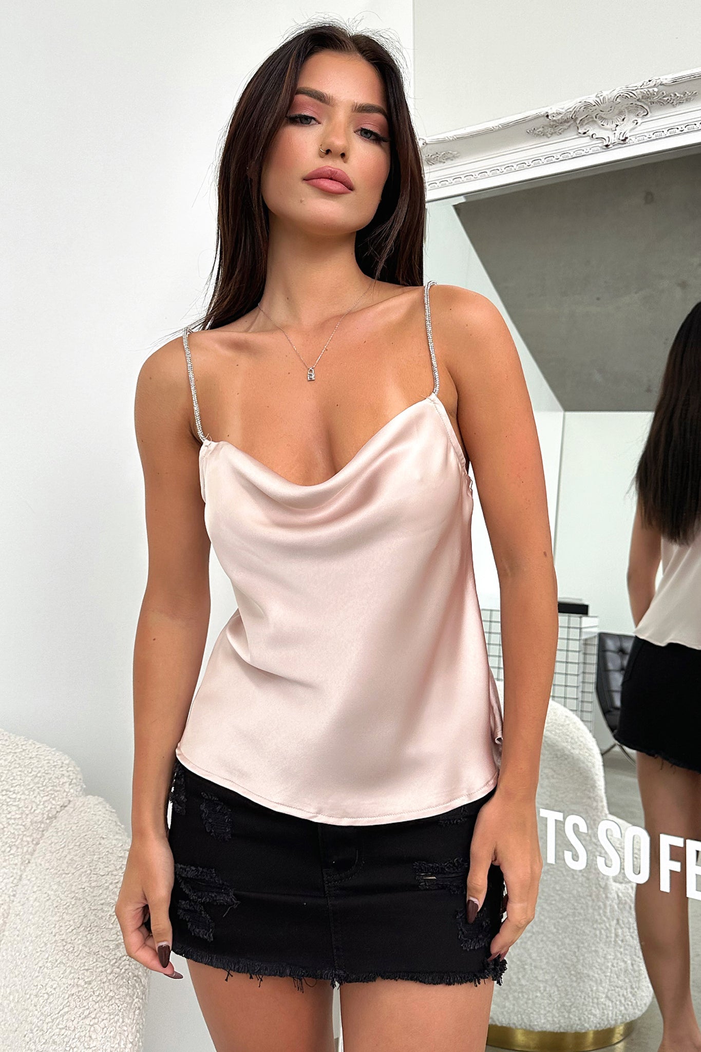Azalea Women's Champagne Blouse - Elegant Floral Print Top for Casual Wear, Office & Party Outfits