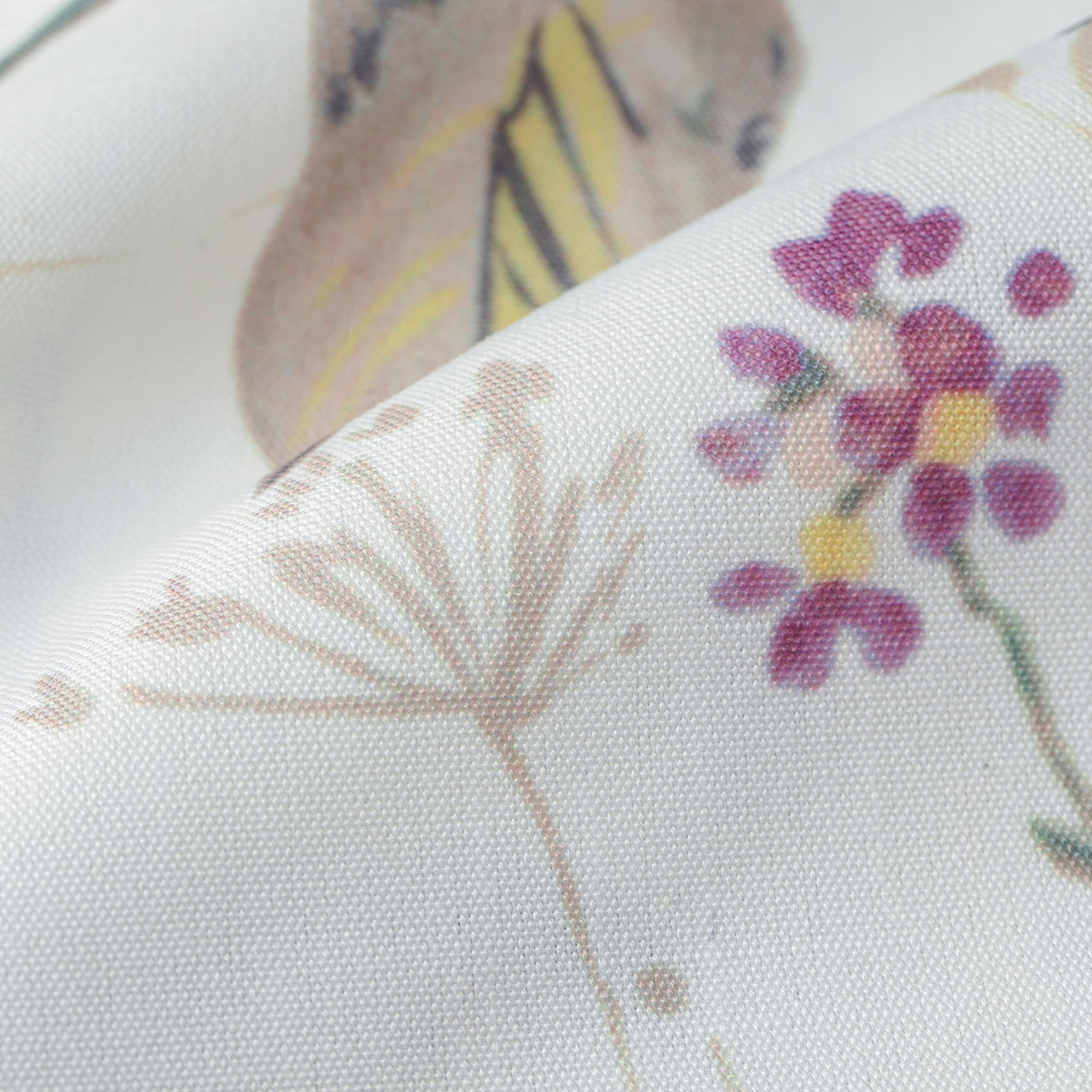 Leeva Office Curtains - Romantic Birds & Plant Print Grommet Top Window Drapes, 2 Panels (52x96 Inches, Purple) - Perfect for Office, Studio & Home Decor